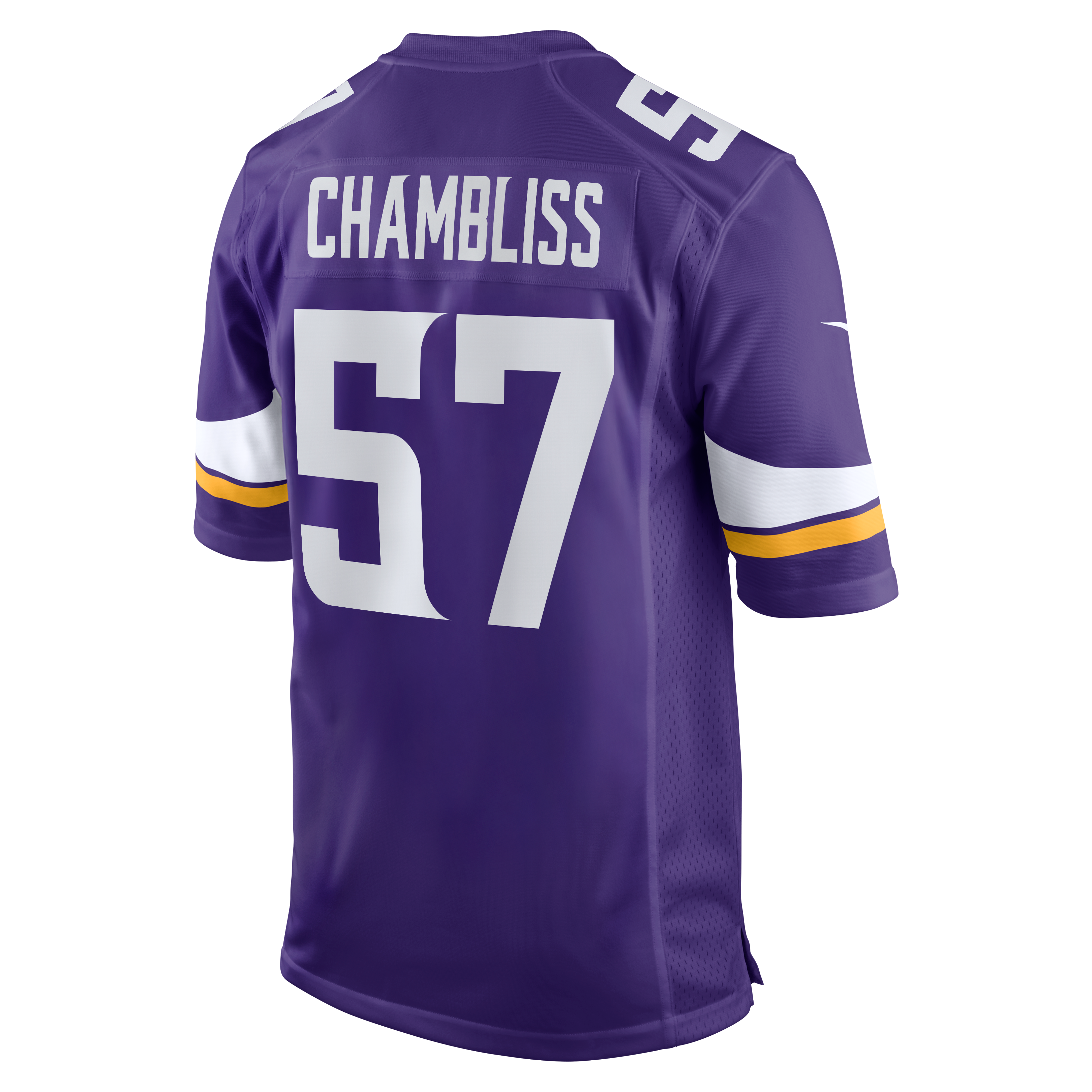 Chaz Chambliss Minnesota Vikings Game Jersey Purple NFL Football Fan Wear Chaz Chambliss