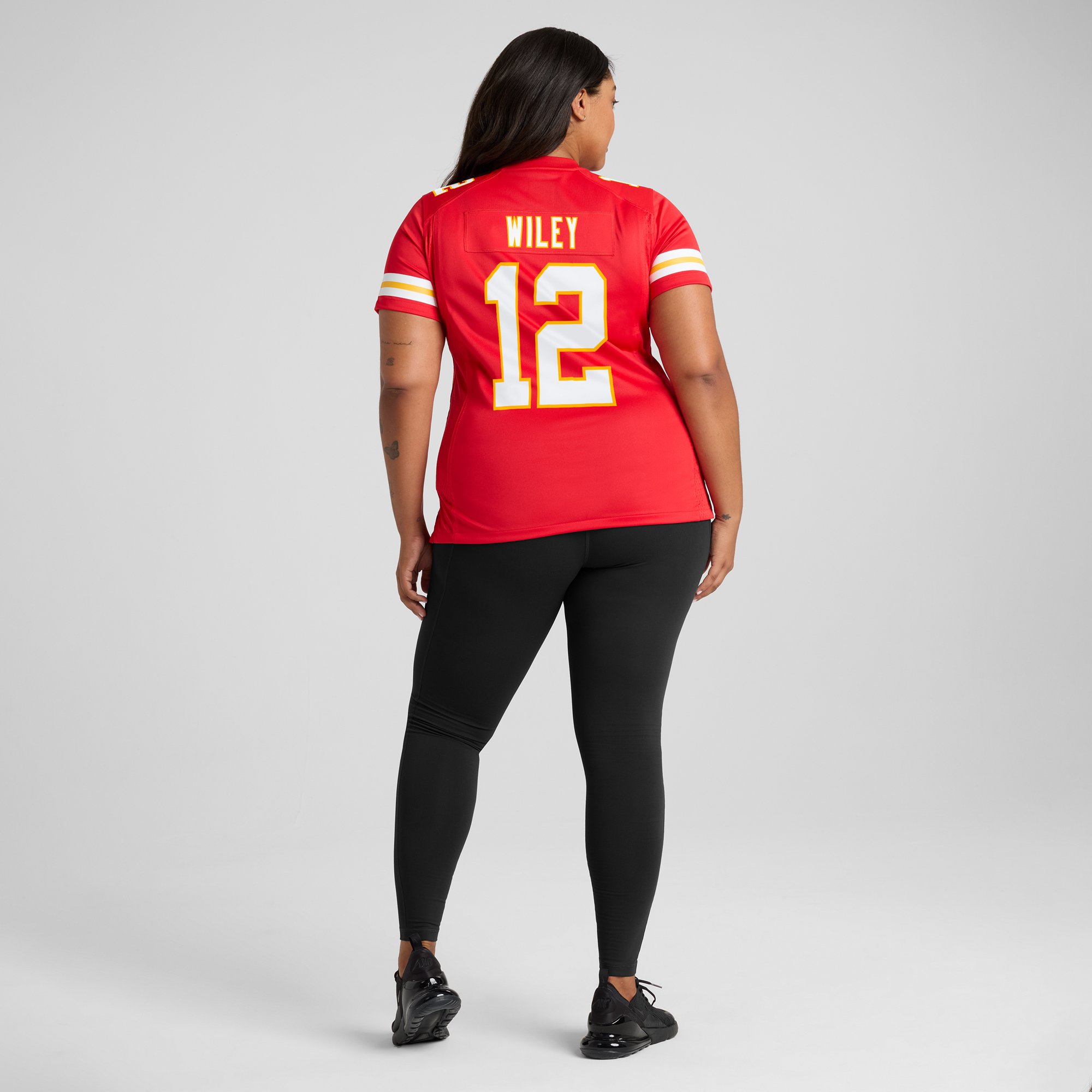 Jared Wiley Kansas City Chiefs Game Jersey Red NFL Football Fan Wear Jared Wiley
