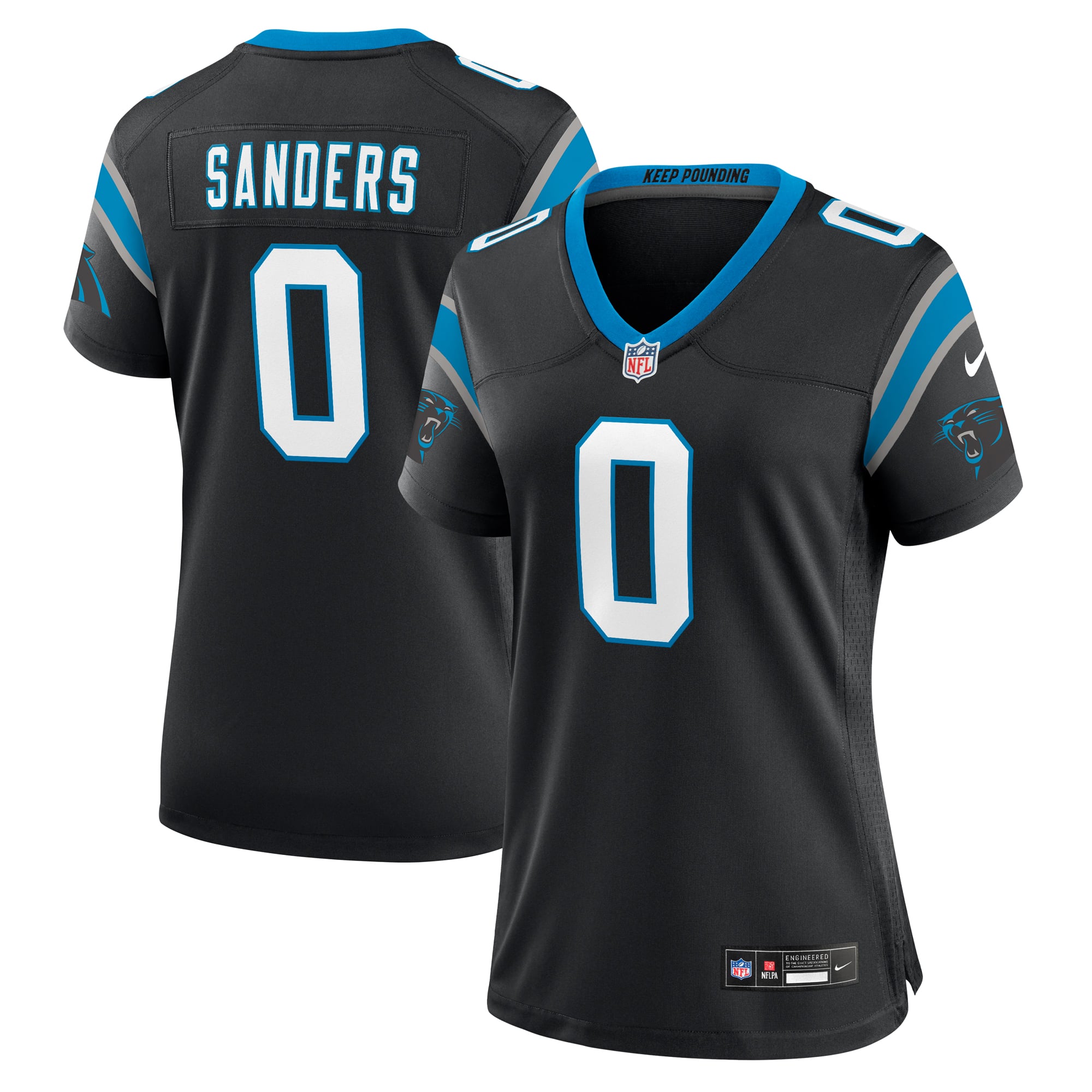 Ja'Tavion Sanders Carolina Panthers Game Jersey Black NFL Football Fan Wear