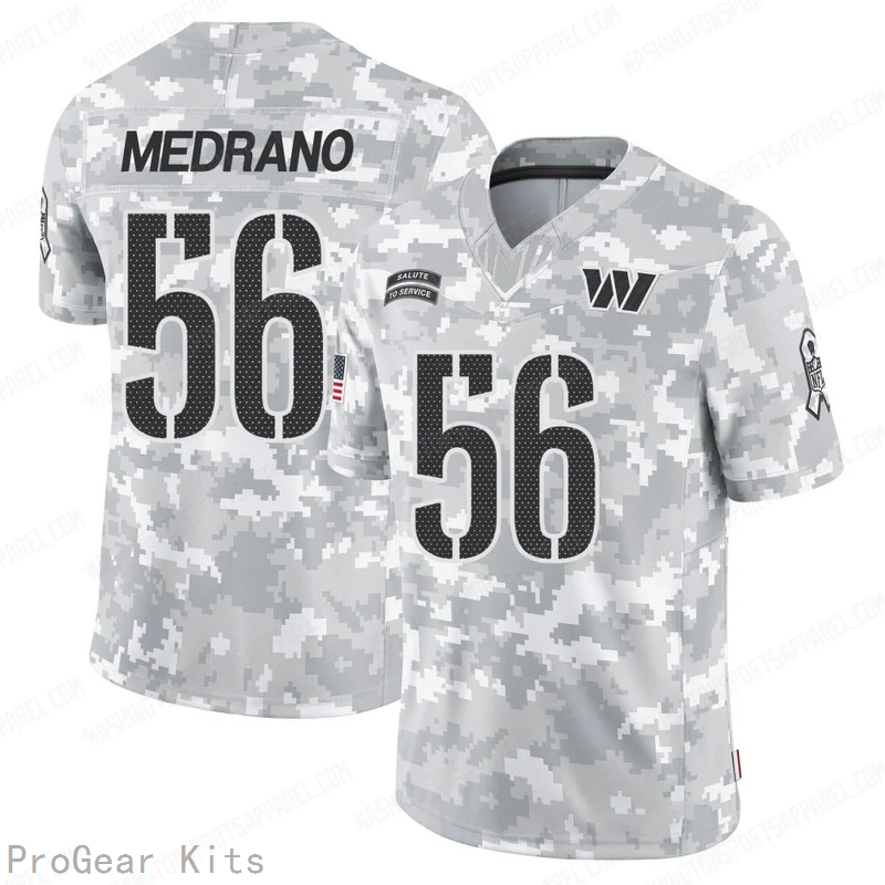 Kain Medrano Washington Commanders Jersey No.56 Camo NFL Football Fan Wear
