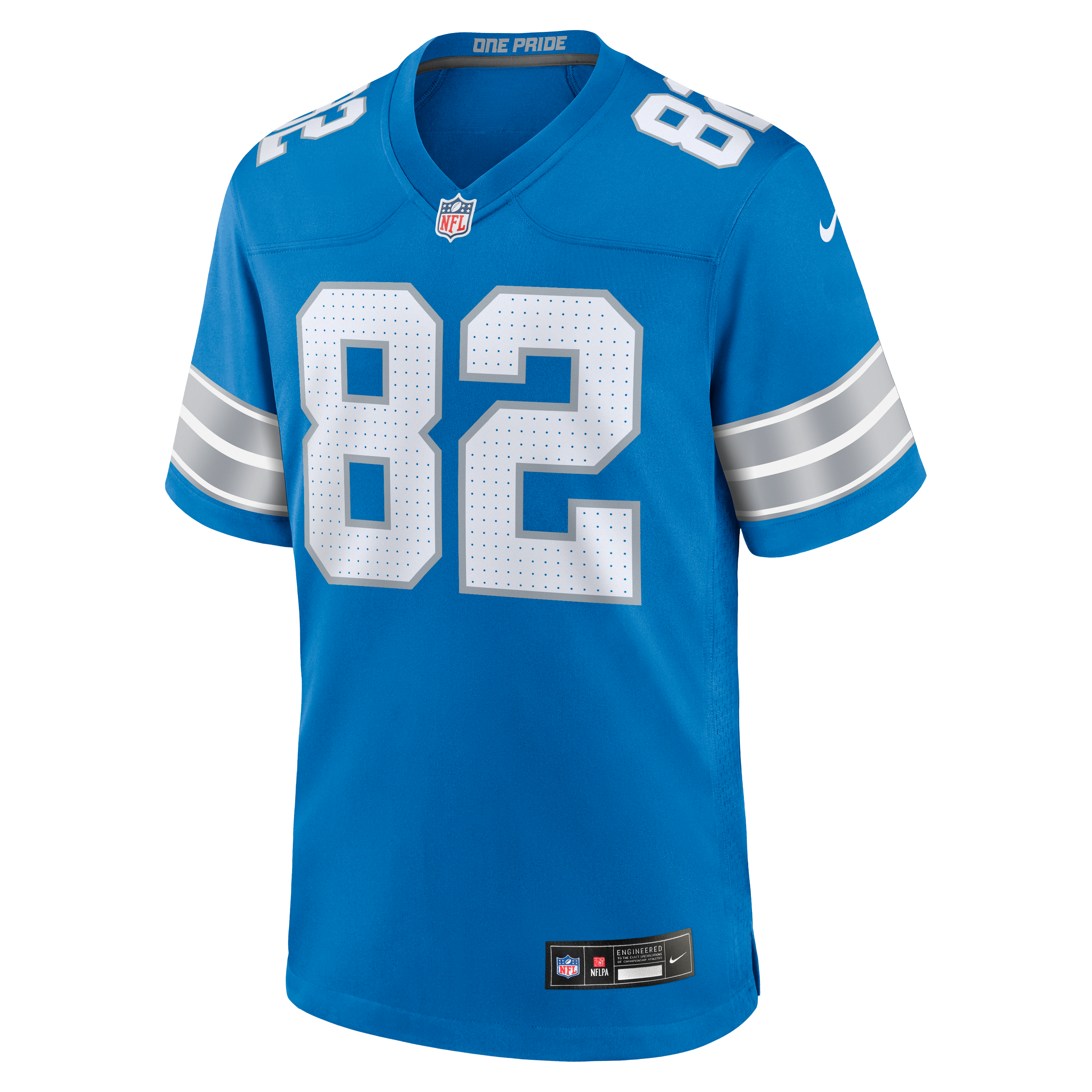 Thomas Gordon Detroit Lions Game Jersey Blue NFL Football Fan Wear Thomas Gordon