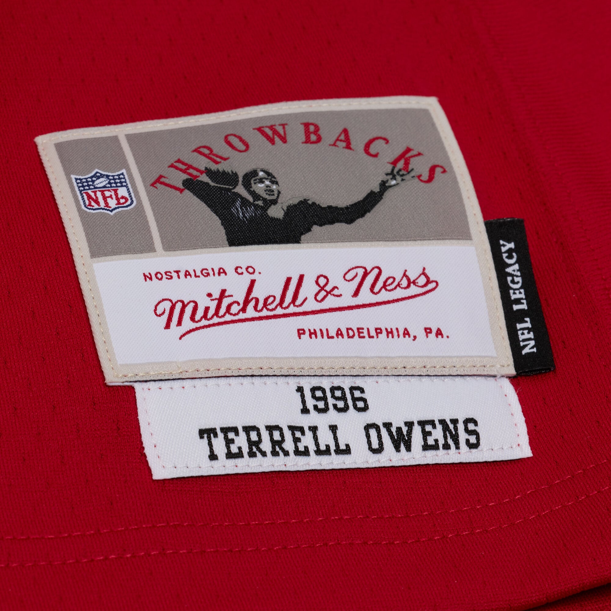 Terrell Owens San Francisco 49ers Player Jersey Red NFL Football Fan Wear