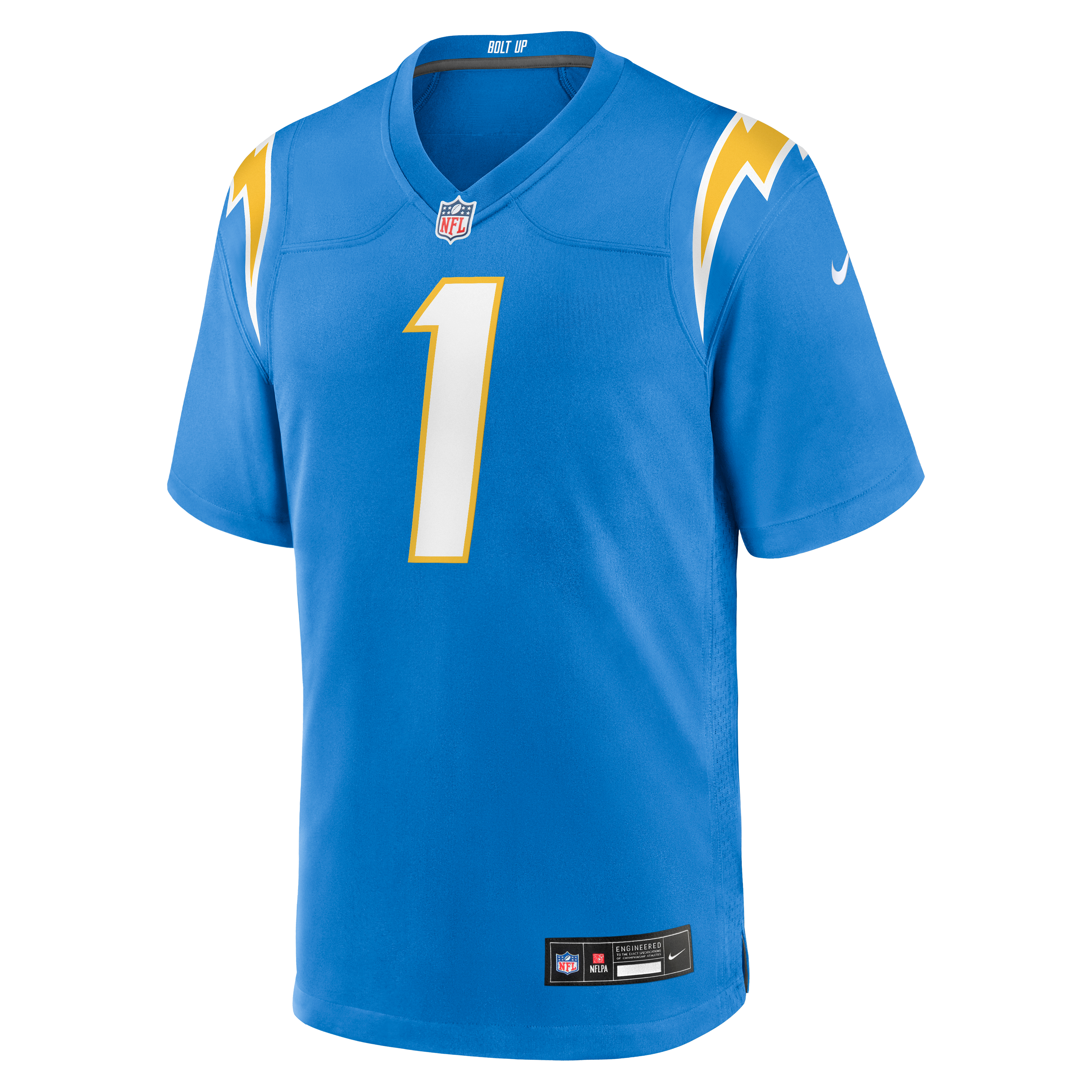 Los Angeles Chargers Game Jersey No.1 Powder Blue NFL Football Fan Wear No.1