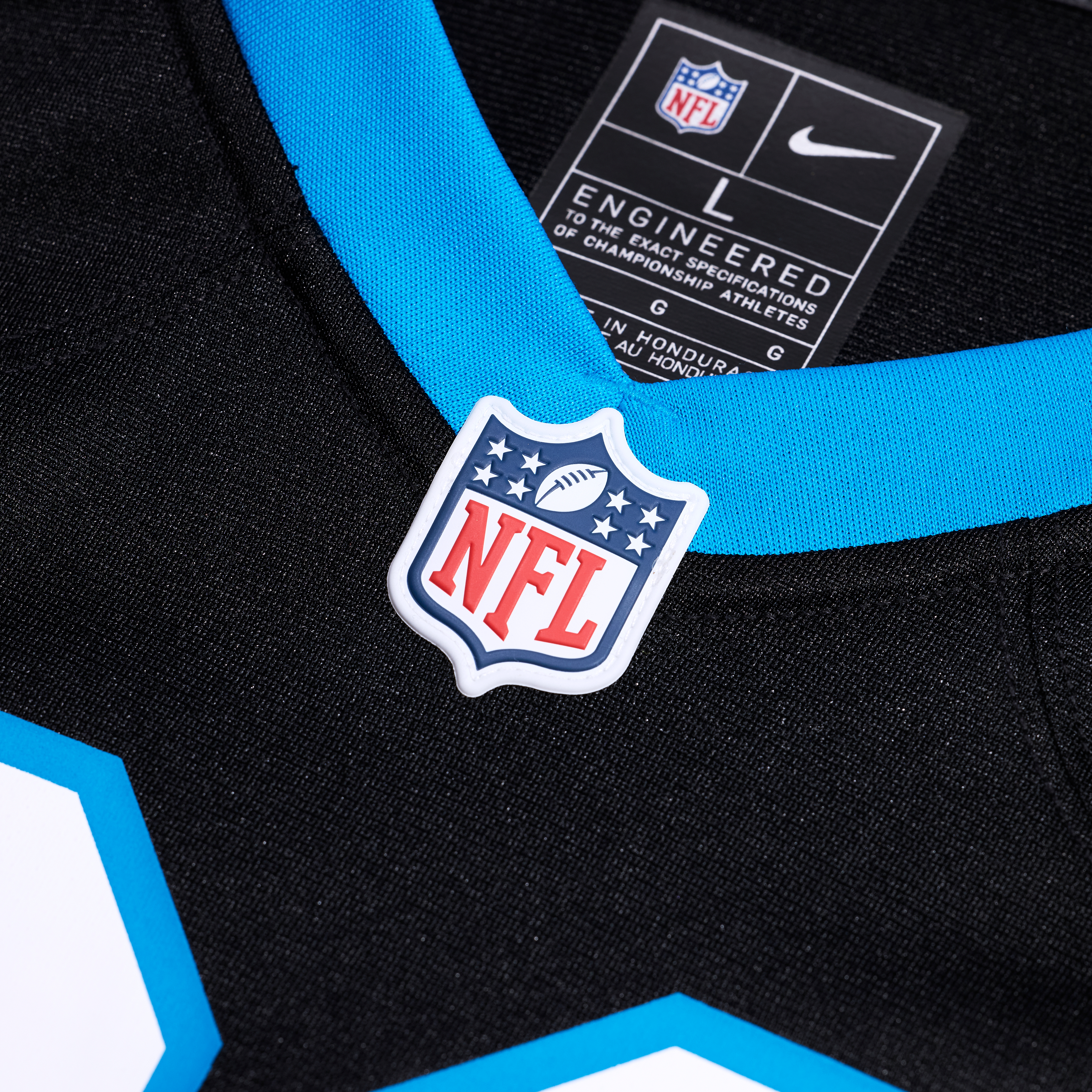 Round Pick No Carolina Panthers Game Jersey Black NFL Football Fan Wear Round Pick No