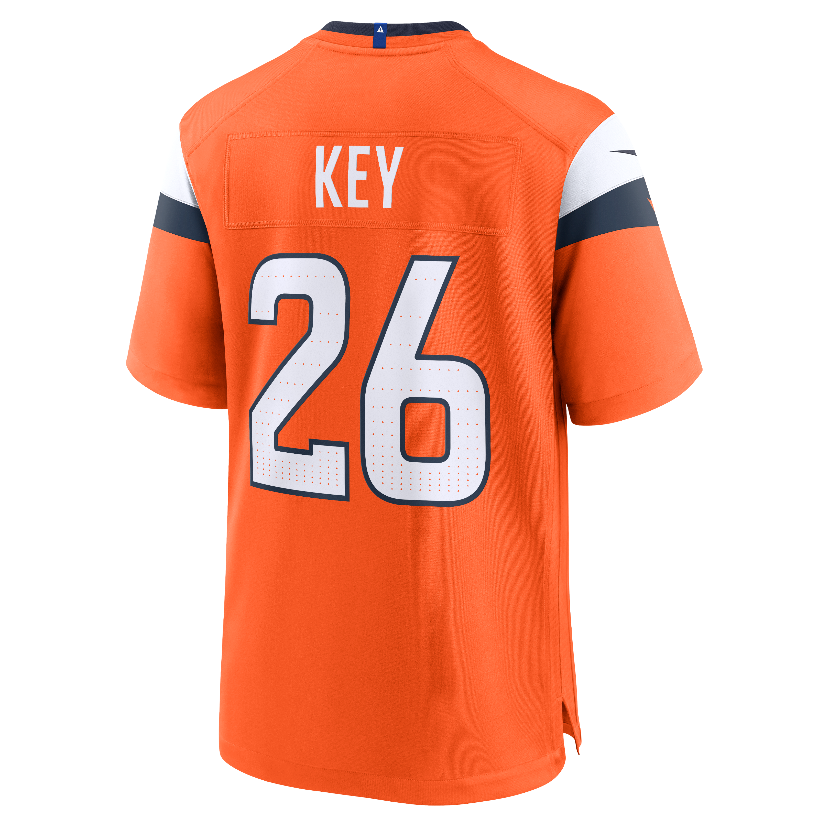 Devon Key Denver Broncos Game Jersey Orange NFL Football Fan Wear Devon Key