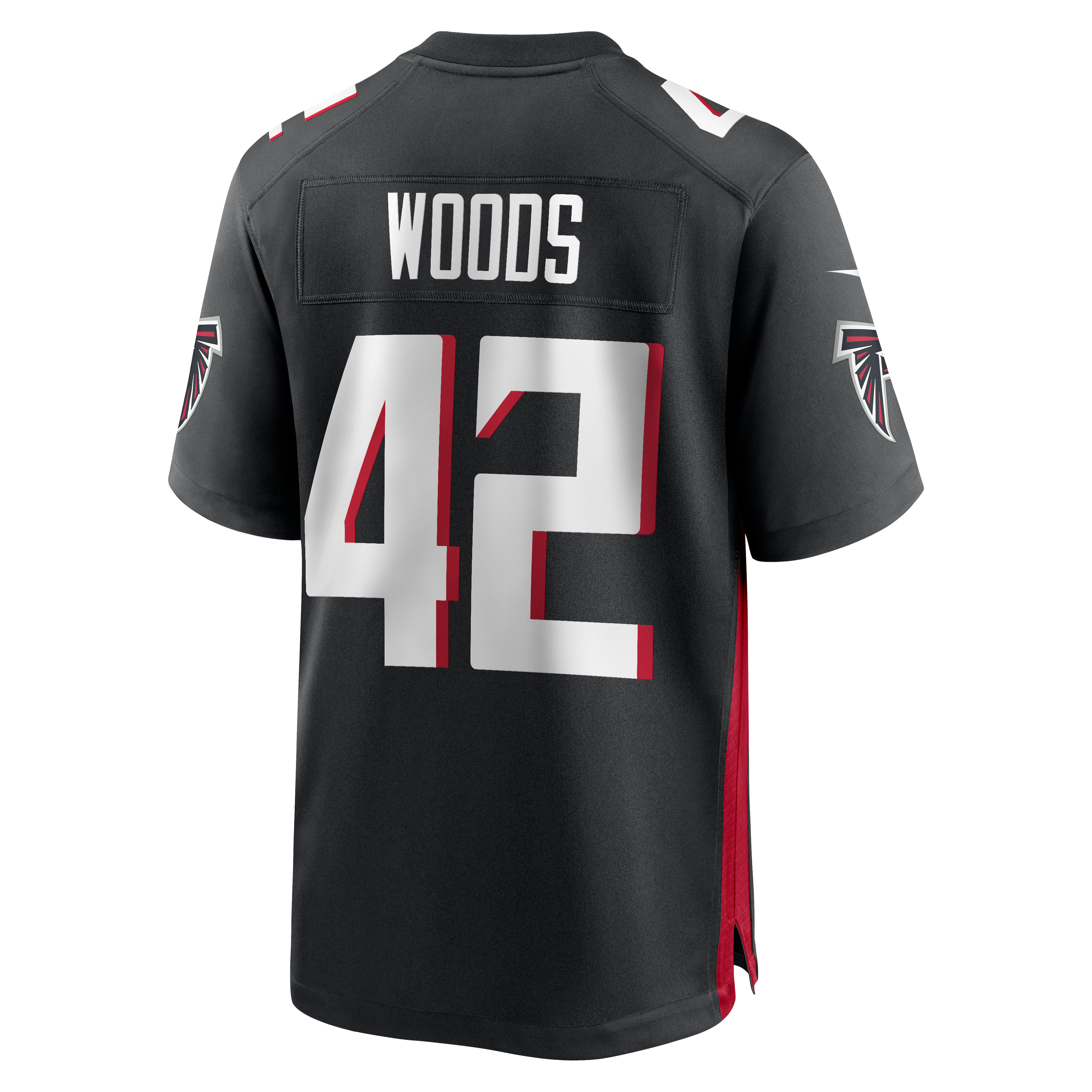 Josh Woods Atlanta Falcons Game Jersey Black NFL Football Fan Wear