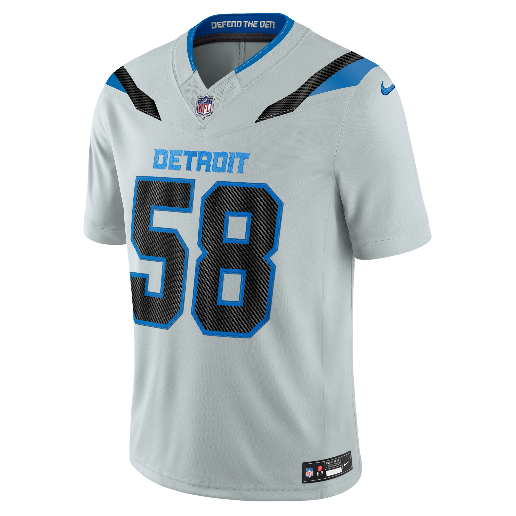 Penei Sewell Detroit Lions Limited Jersey Silver NFL Football Fan Wear Penei Sewell