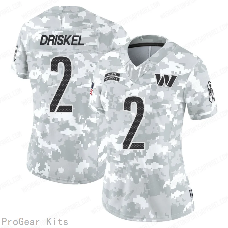 Jeff Driskel Washington Commanders Jersey No.2 Camo NFL Football Fan Wear Jeff Driskel
