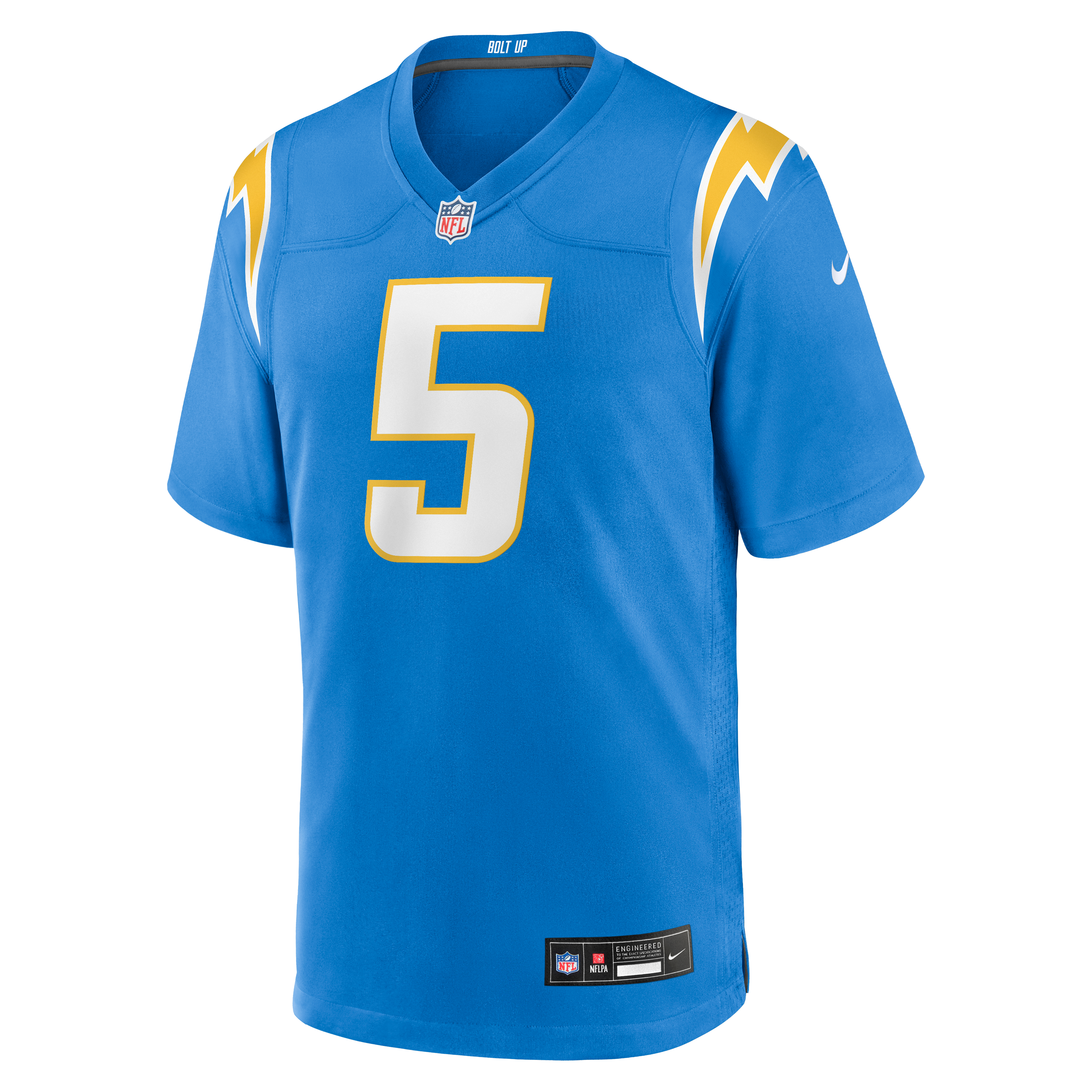 Trey Lance Los Angeles Chargers Game Jersey Powder Blue NFL Football Fan Wear Trey Lance