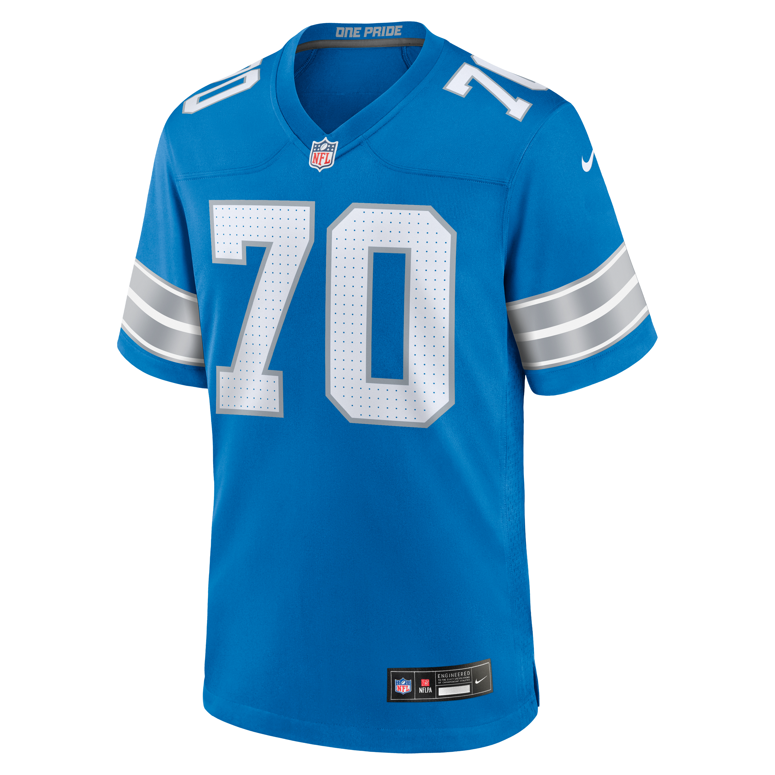 Juice Scruggs Detroit Lions Game Jersey Blue NFL Football Fan Wear