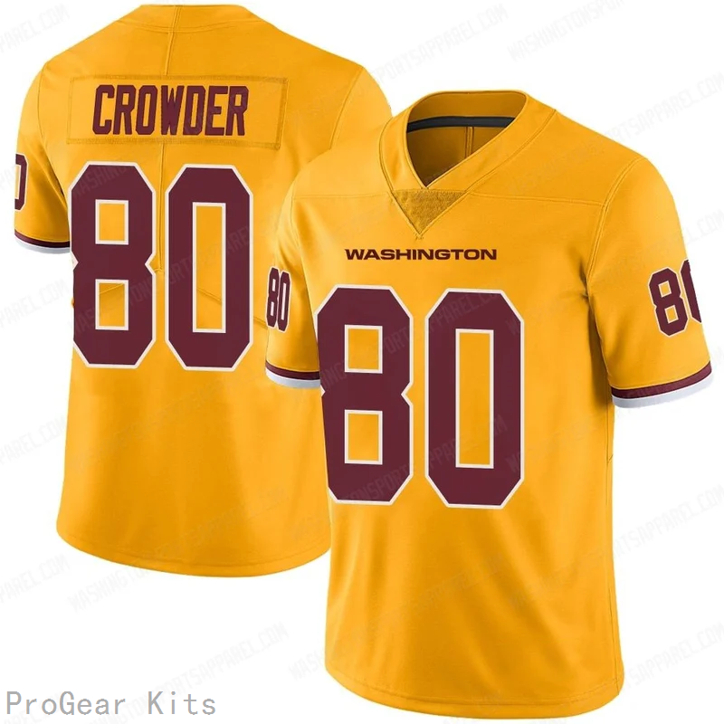 Jamison Crowder Rush Washington Commanders Jersey No.80 Gold NFL Football Fan Wear Jamison Crowder Rush