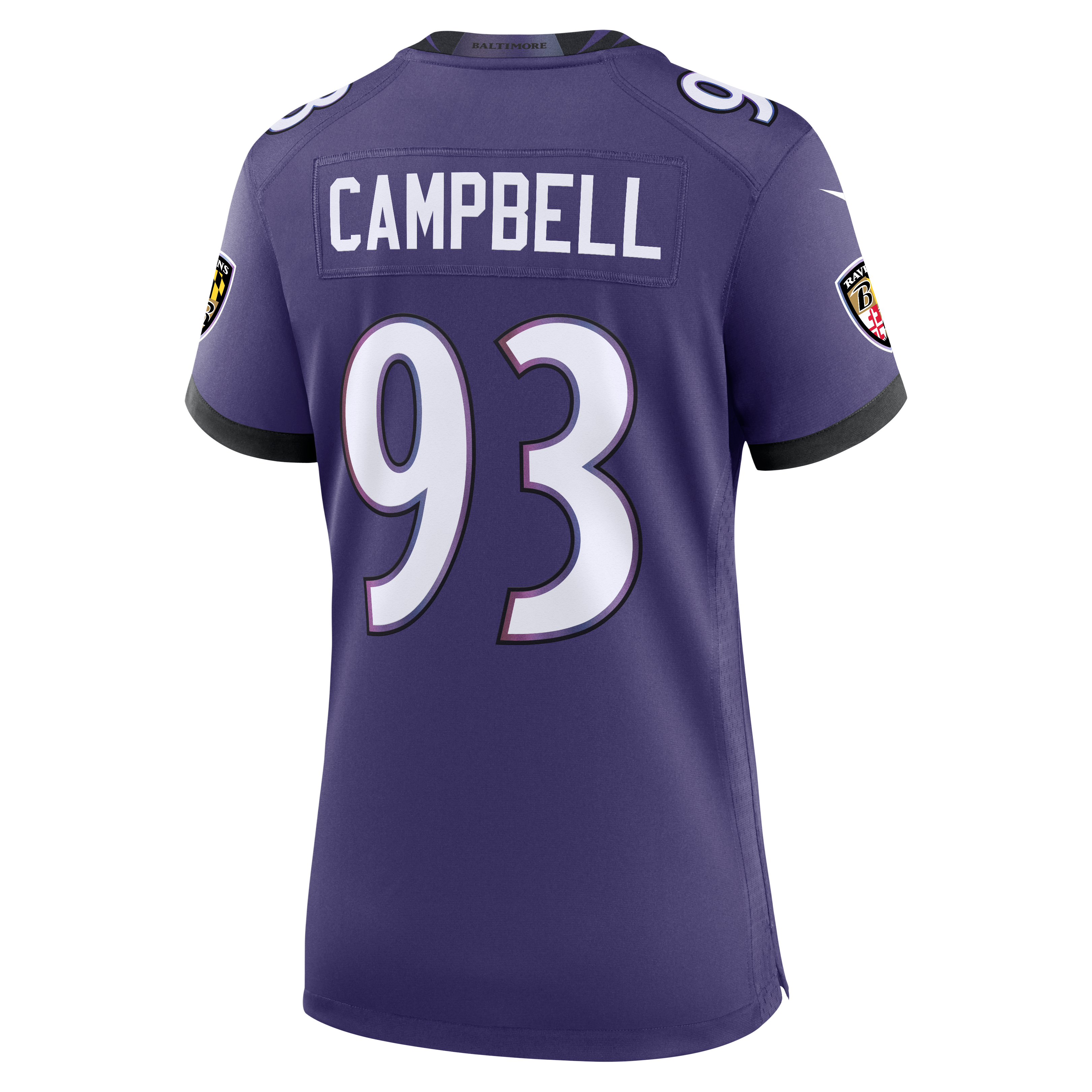 Calais Campbell Baltimore Ravens Game Jersey Purple NFL Football Fan Wear