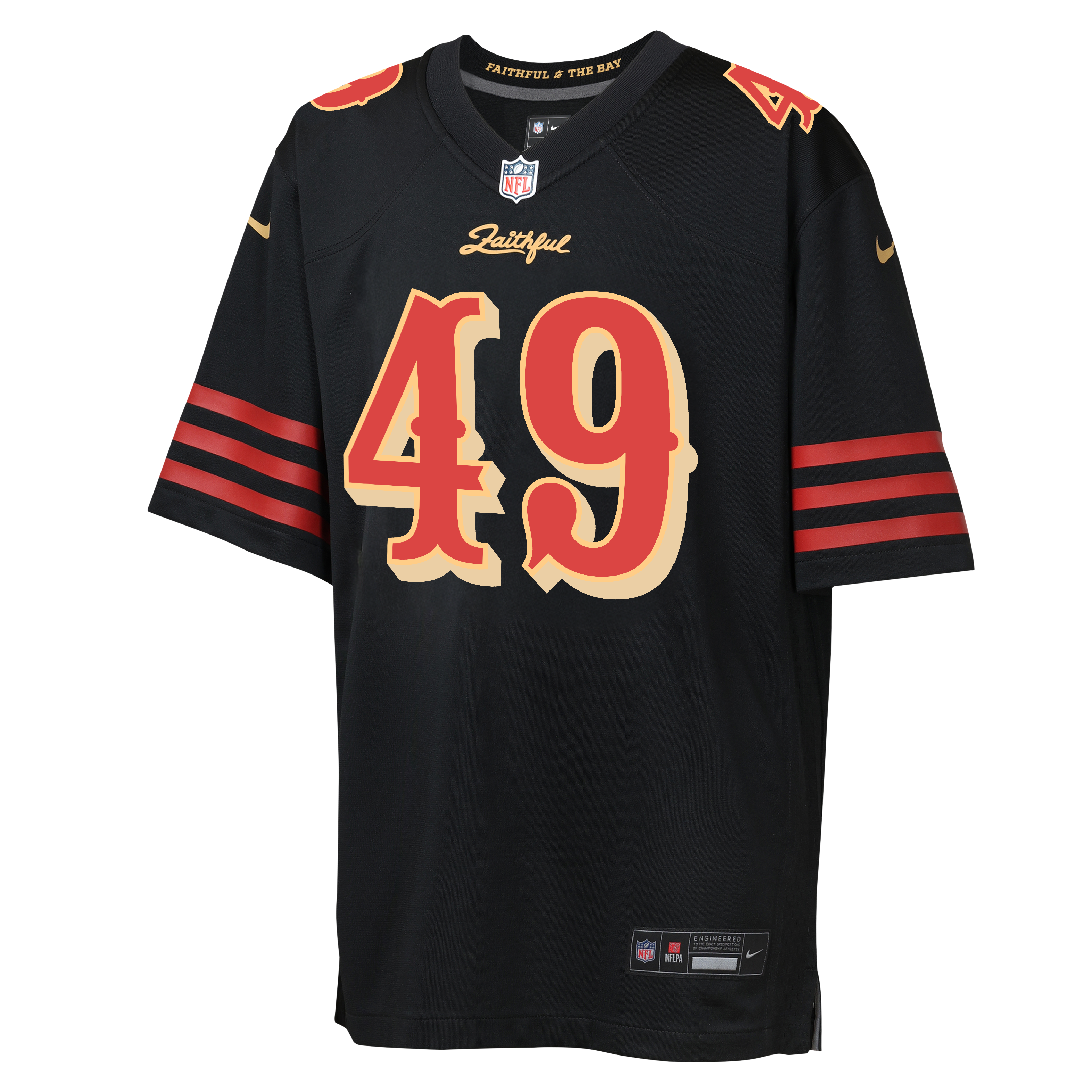 San Francisco 49ers Game Jersey Black NFL Football Fan Wear
