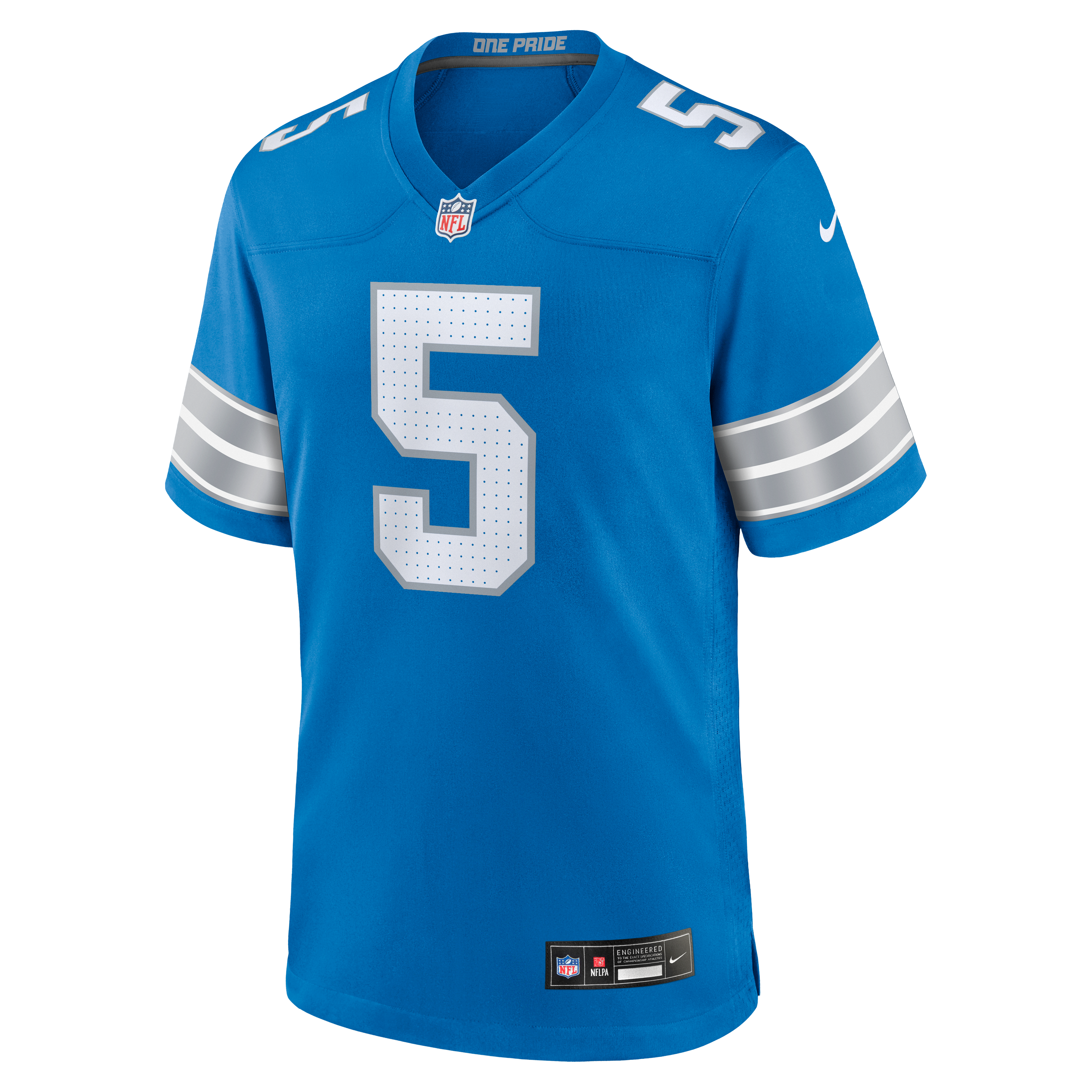 Teddy Bridgewater Detroit Lions Game Jersey Blue NFL Football Fan Wear Teddy Bridgewater