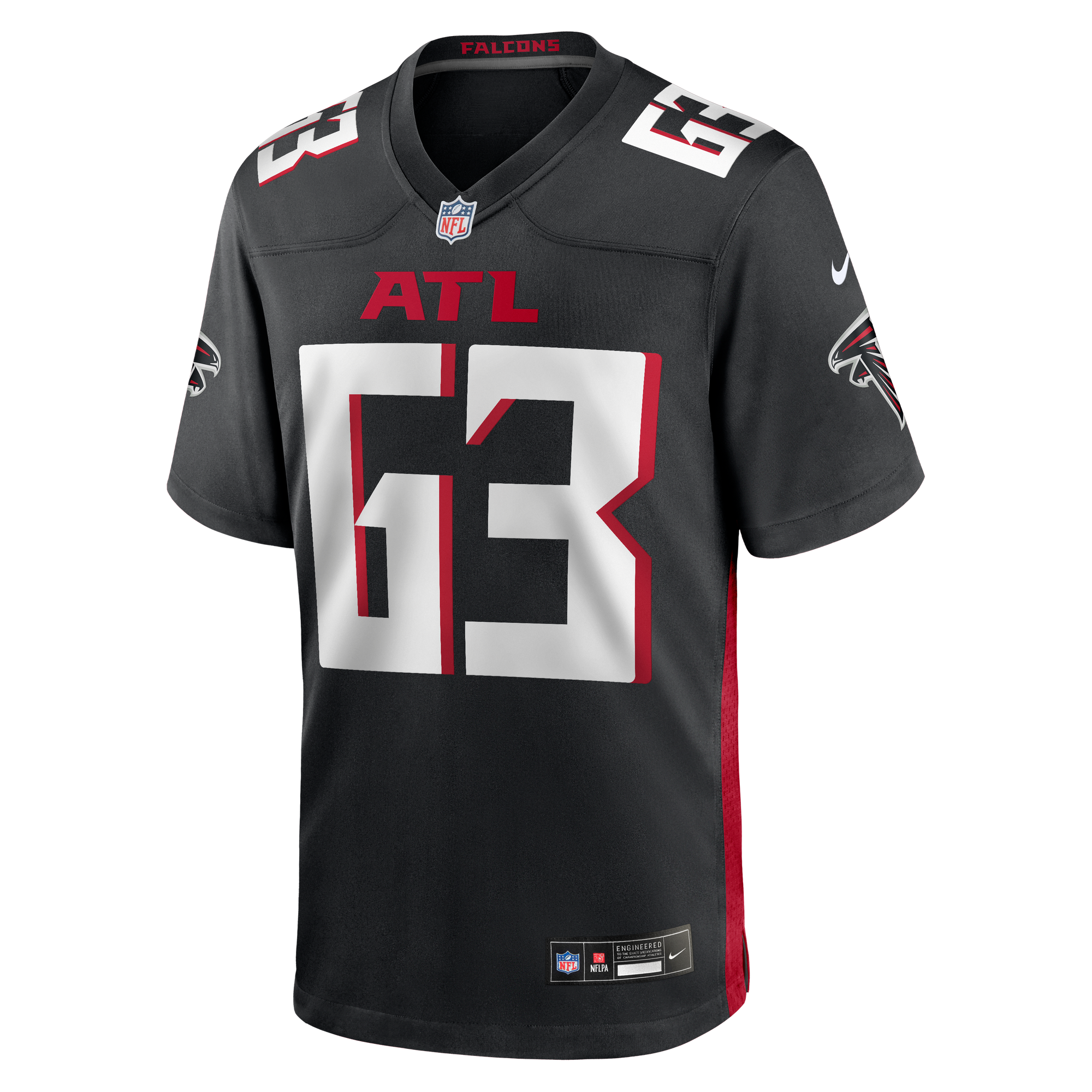 Chris Lindstrom Atlanta Falcons Game Jersey Black NFL Football Fan Wear