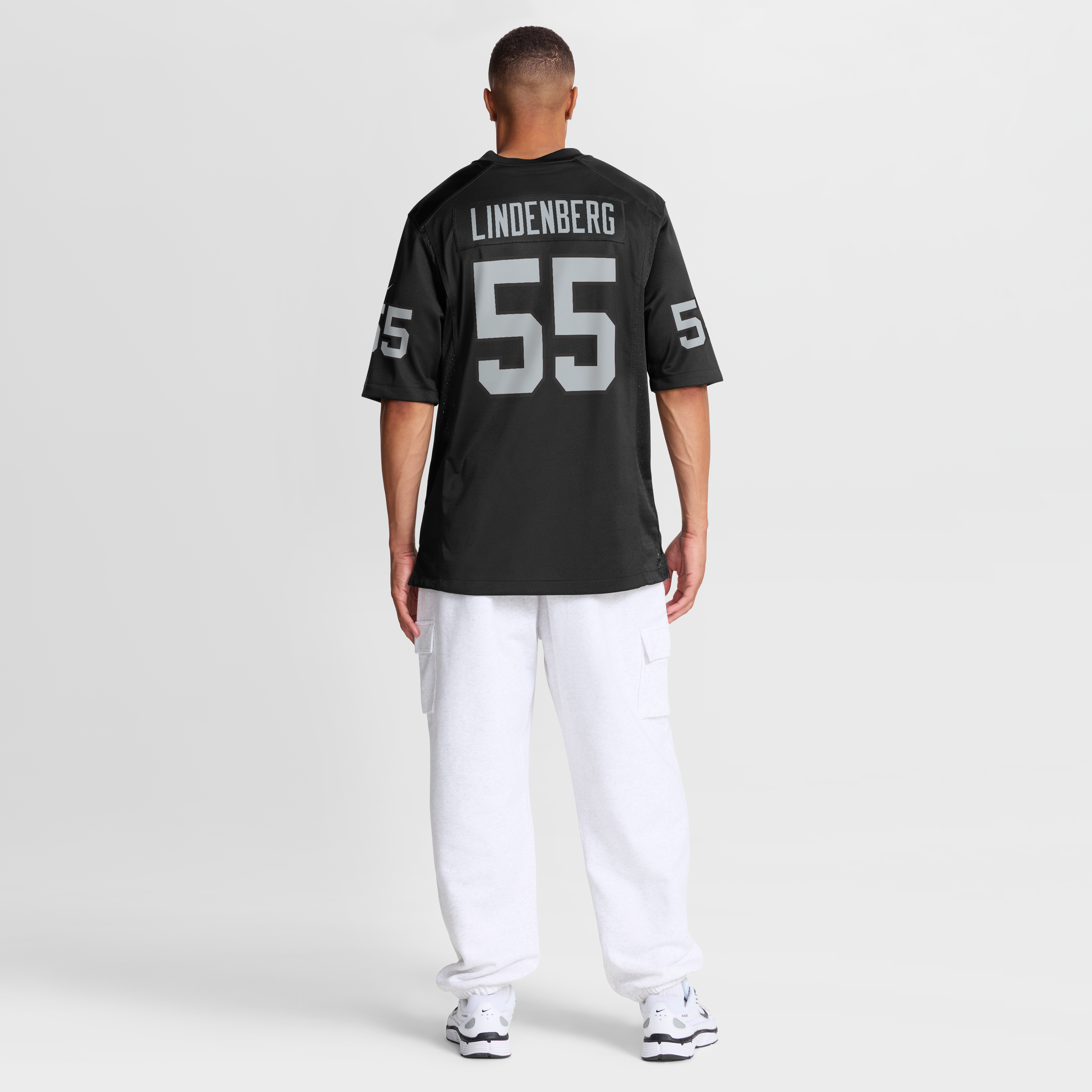 Cody Lindenberg Las Vegas Raiders Game Jersey Black NFL Football Fan Wear