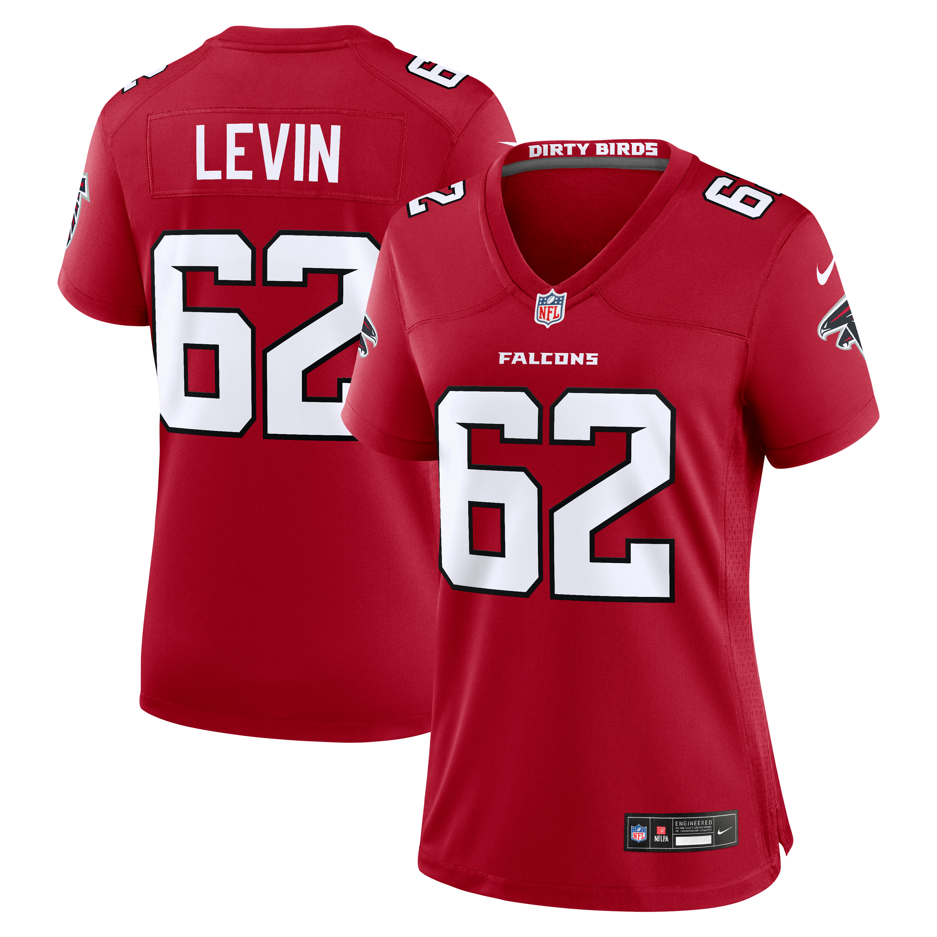 Corey Levin Atlanta Falcons Game Jersey Red NFL Football Fan Wear Corey Levin