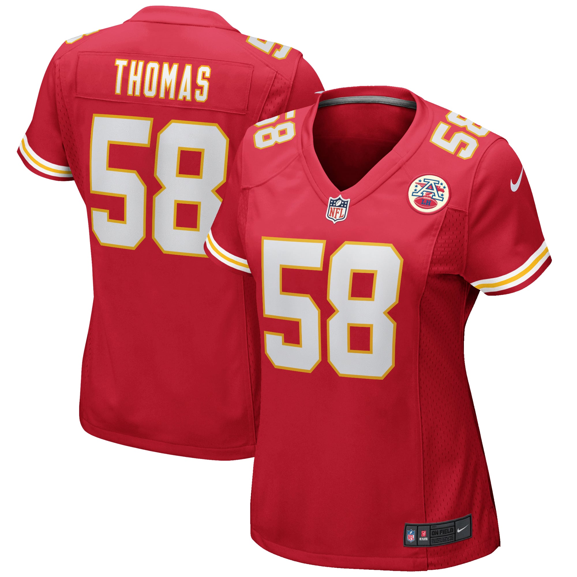 Split Derrick Thomas Kansas City Chiefs Replica Jersey Red NFL Football Fan Wear