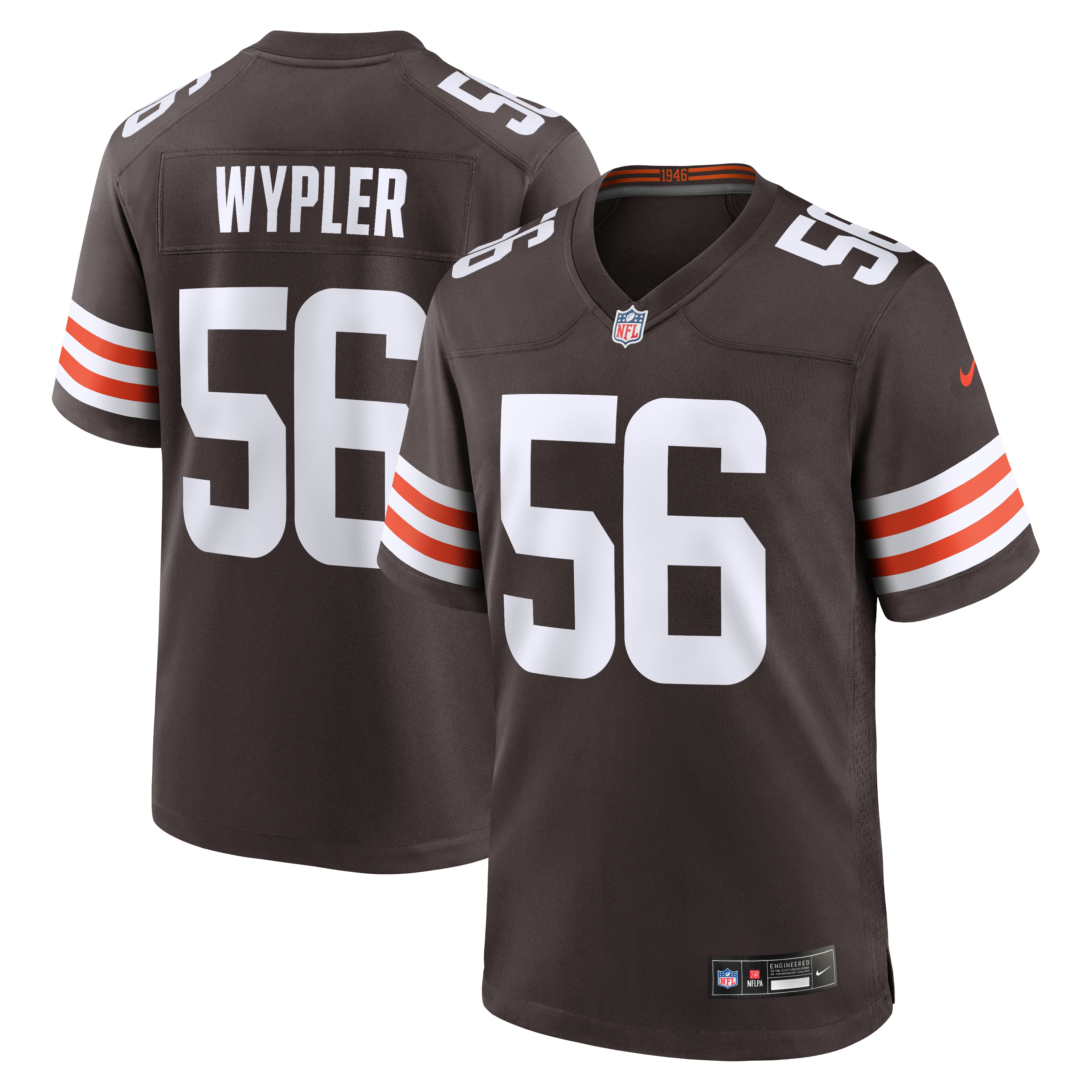 Luke Wypler Cleveland Browns Game Jersey Brown NFL Football Fan Wear Luke Wypler