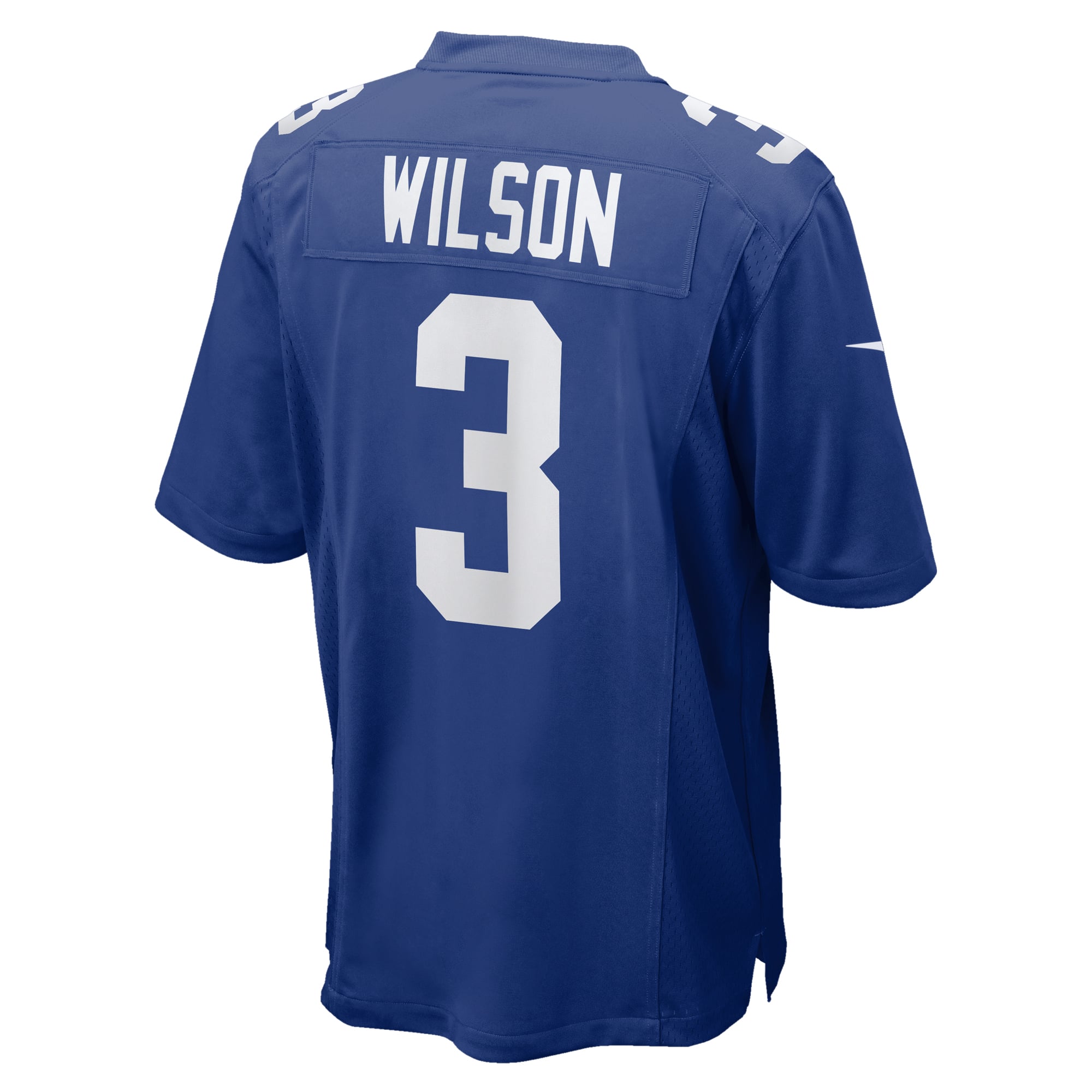 Russell Wilson New York Giants Game Jersey Royal NFL Football Fan Wear Russell Wilson