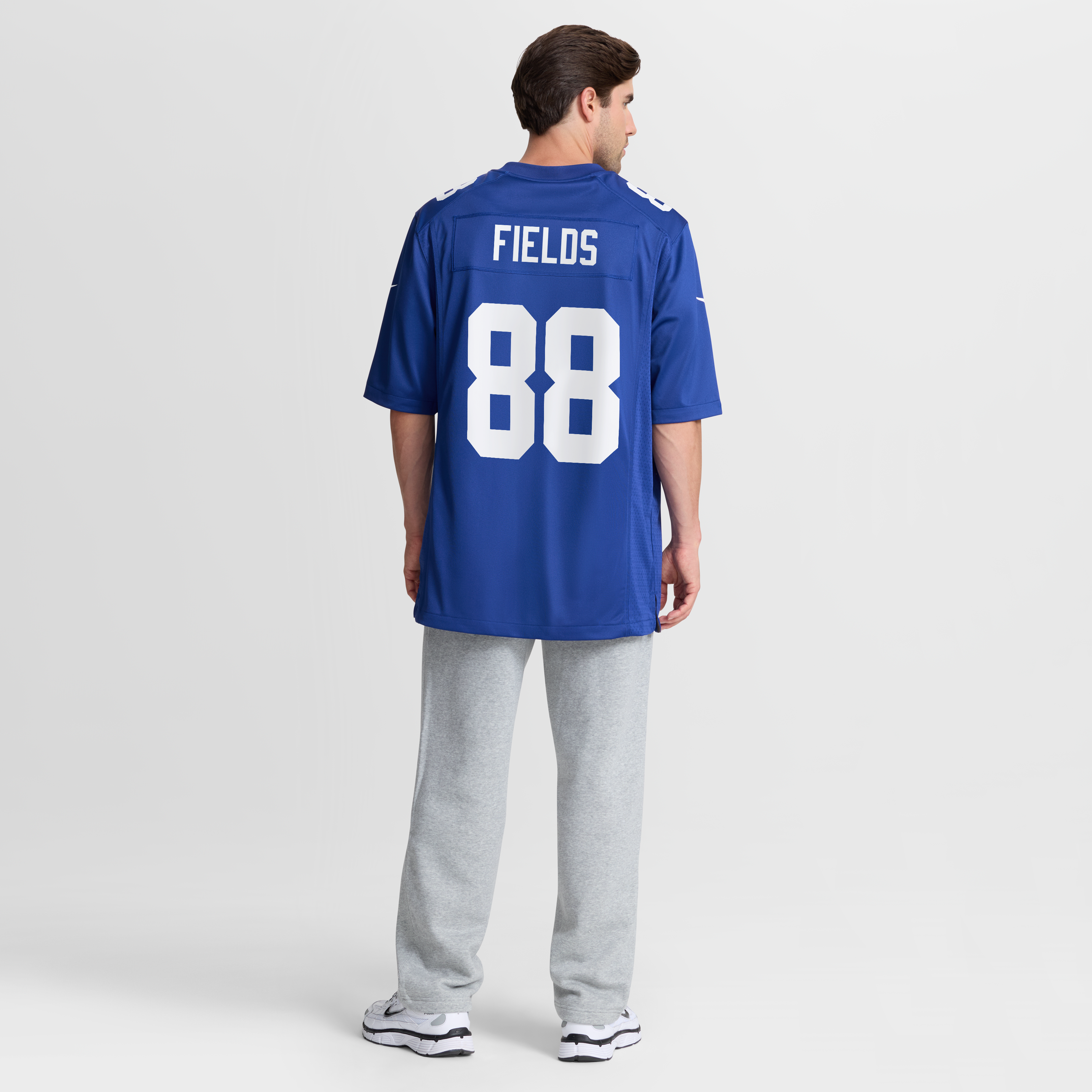 Malachi Fields New York Giants Game Jersey Royal NFL Football Fan Wear Malachi Fields