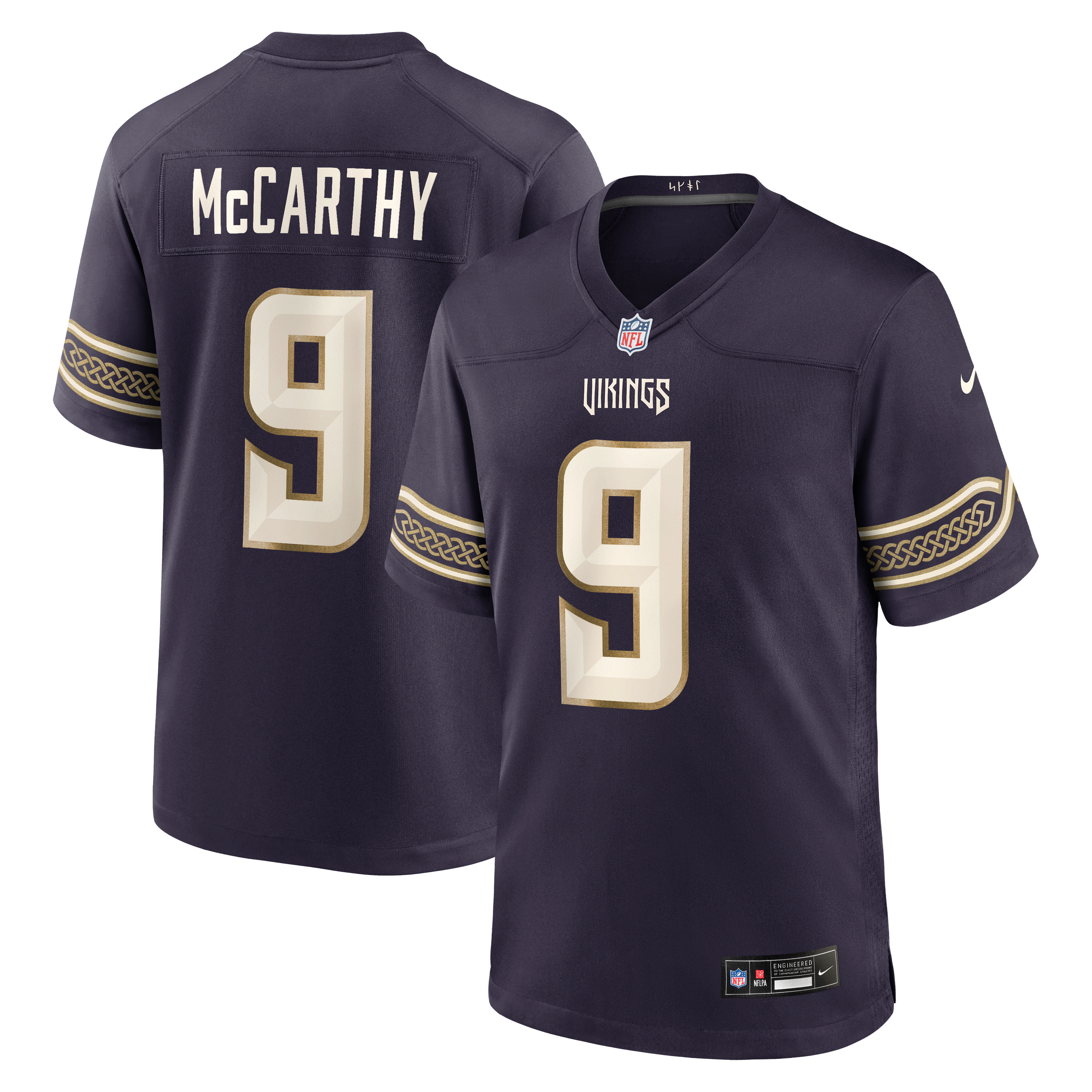 McCarthy Minnesota Vikings Game Jersey Purple NFL Football Fan Wear