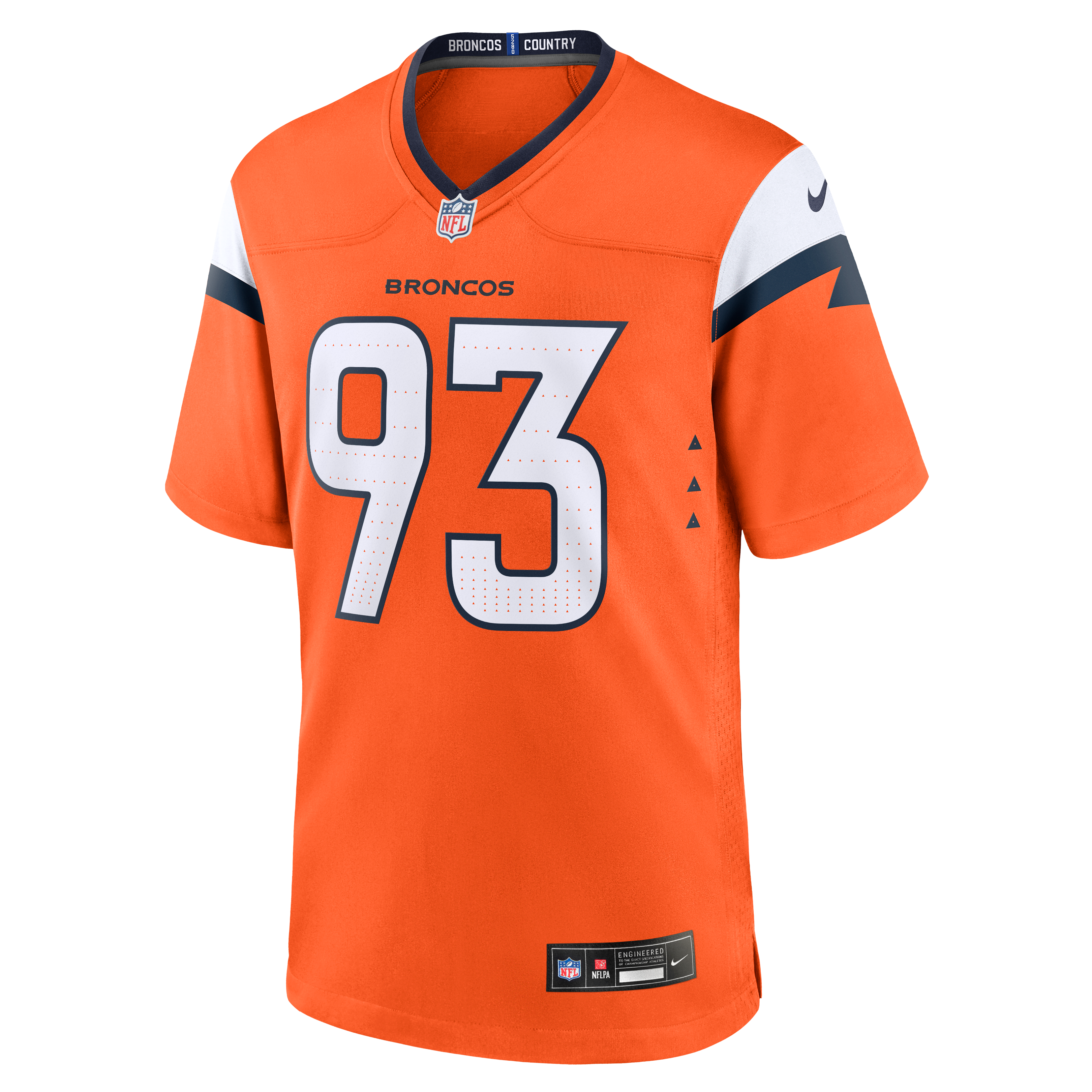 DJ Jones Denver Broncos Game Jersey Orange NFL Football Fan Wear DJ Jones