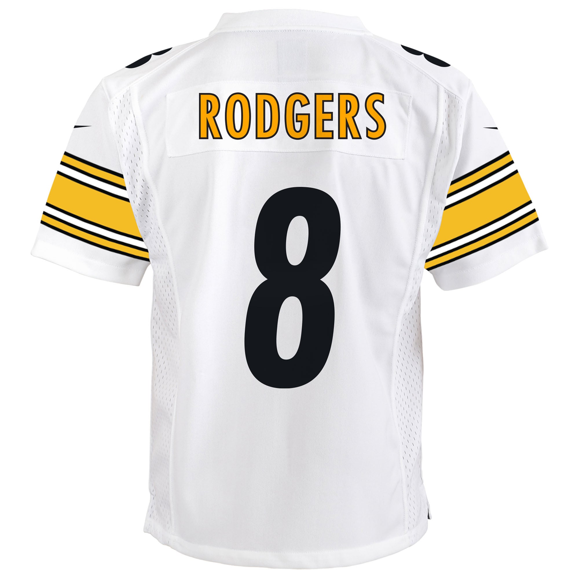 Aaron Rodgers Pittsburgh Steelers Game Jersey White NFL Football Fan Wear Aaron Rodgers