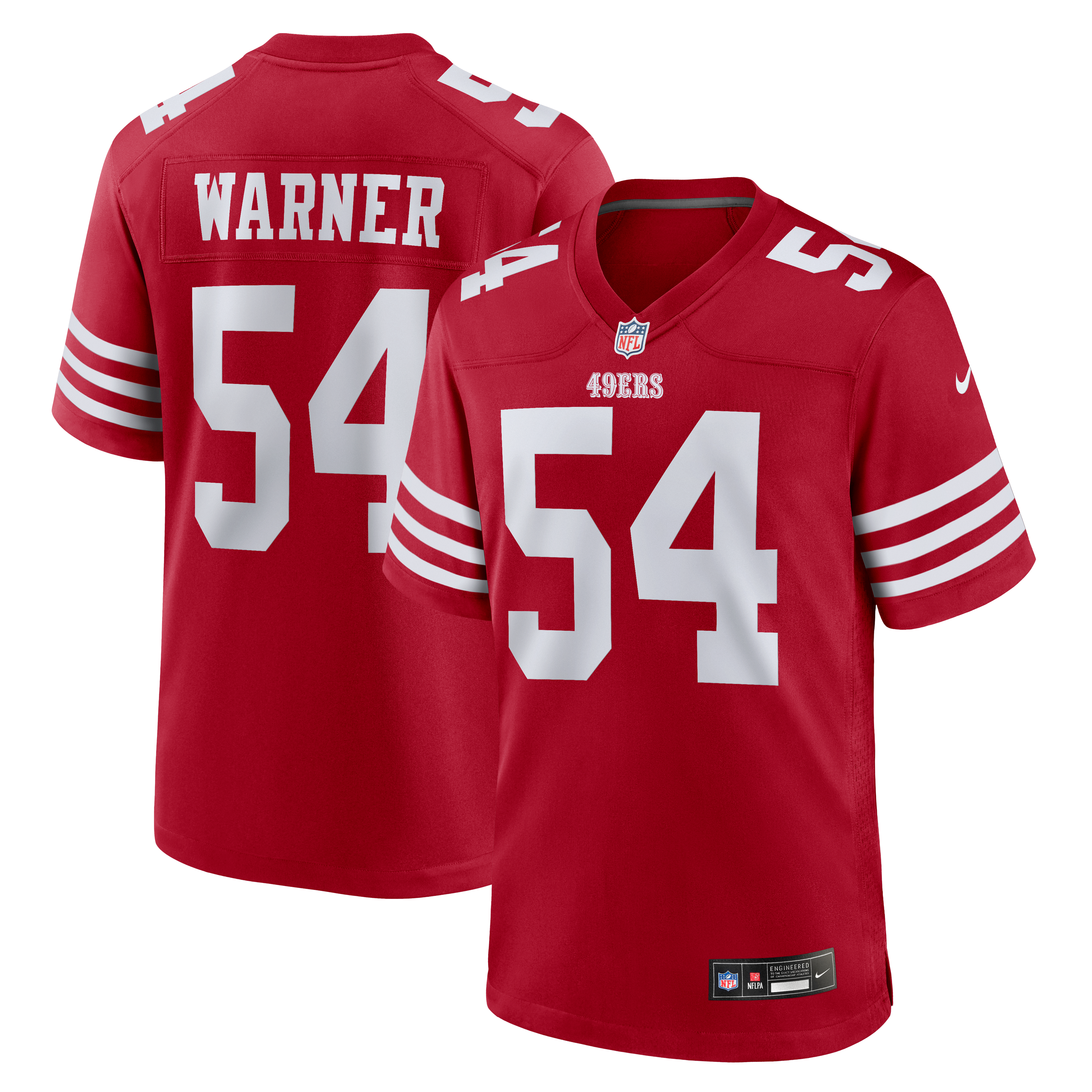 Fred Warner San Francisco 49ers Alternate Jersey Scarlet NFL Football Fan Wear