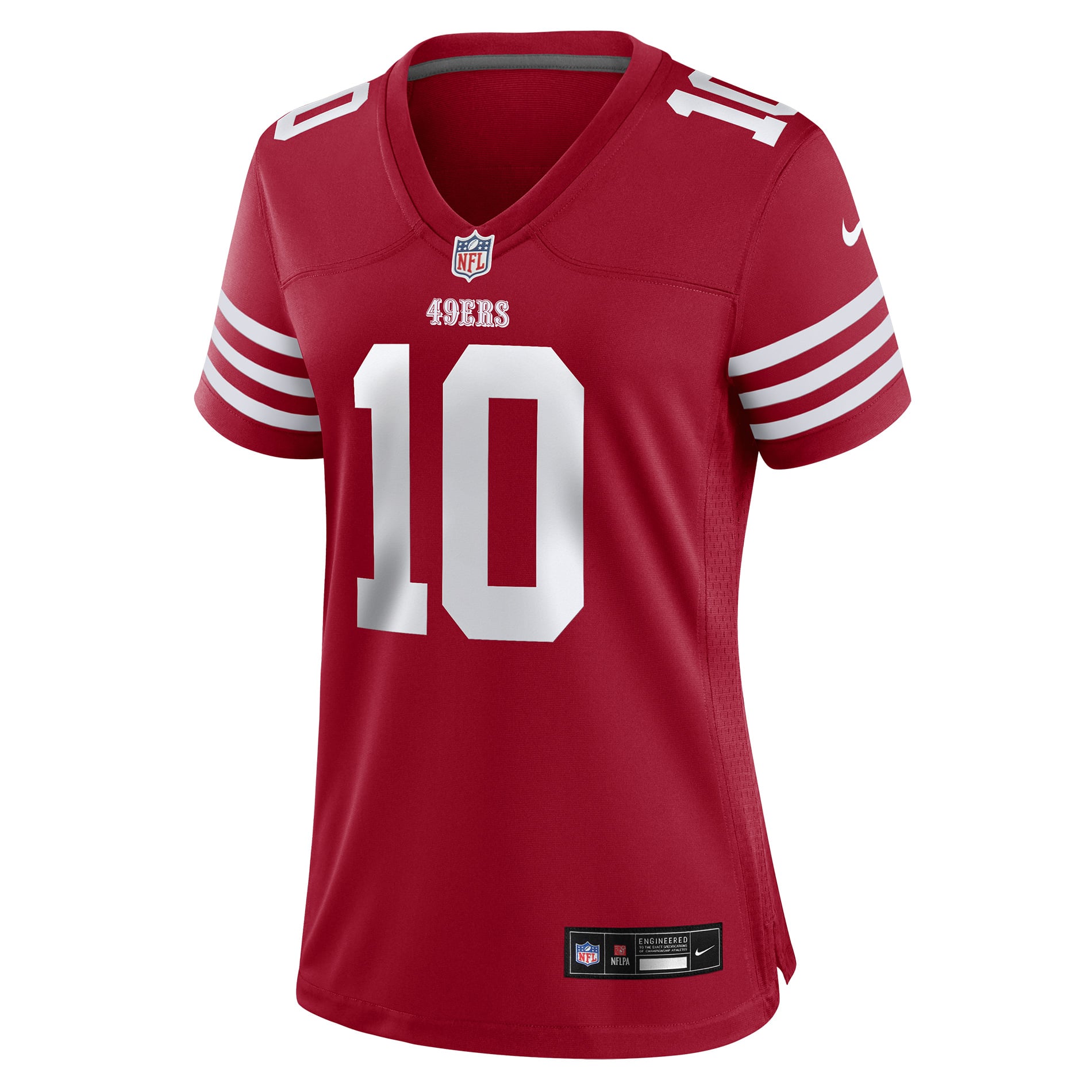 Mac Jones San Francisco 49ers Game Jersey Scarlet NFL Football Fan Wear