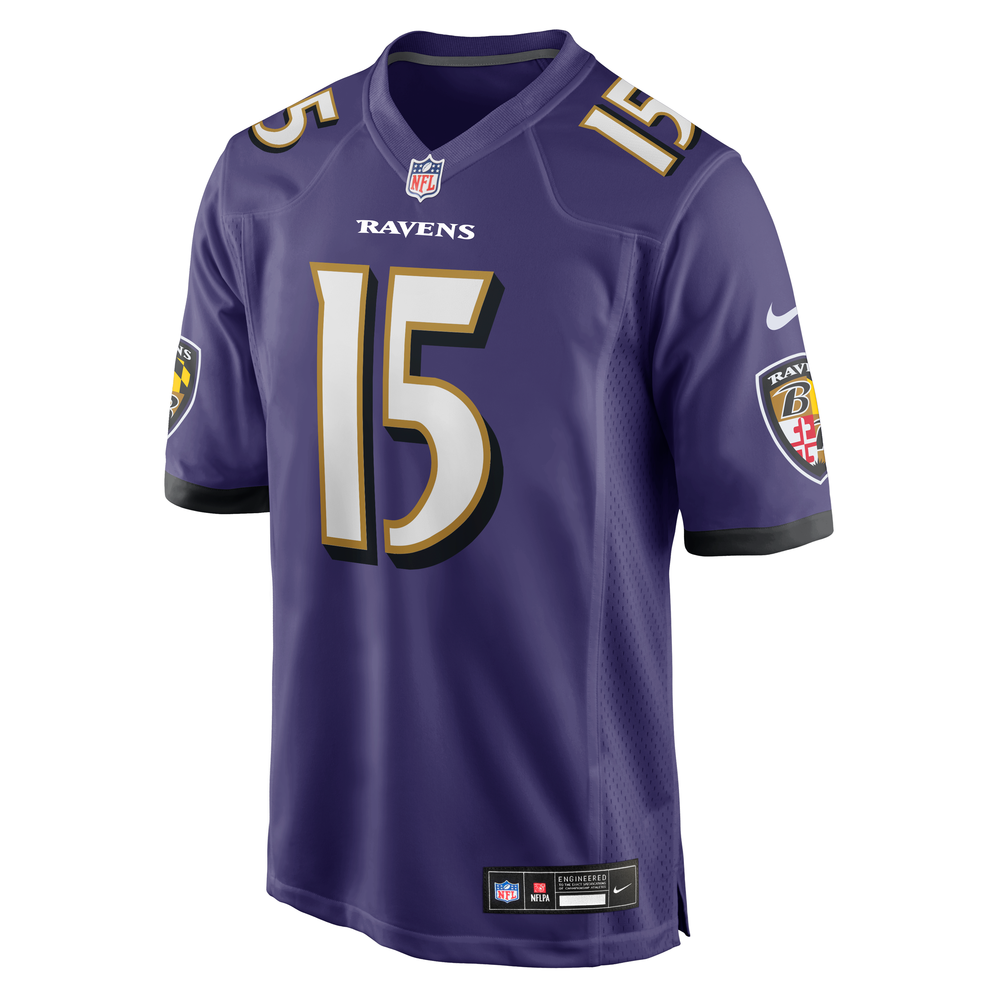 Cooper Rush Baltimore Ravens Game Jersey Purple NFL Football Fan Wear
