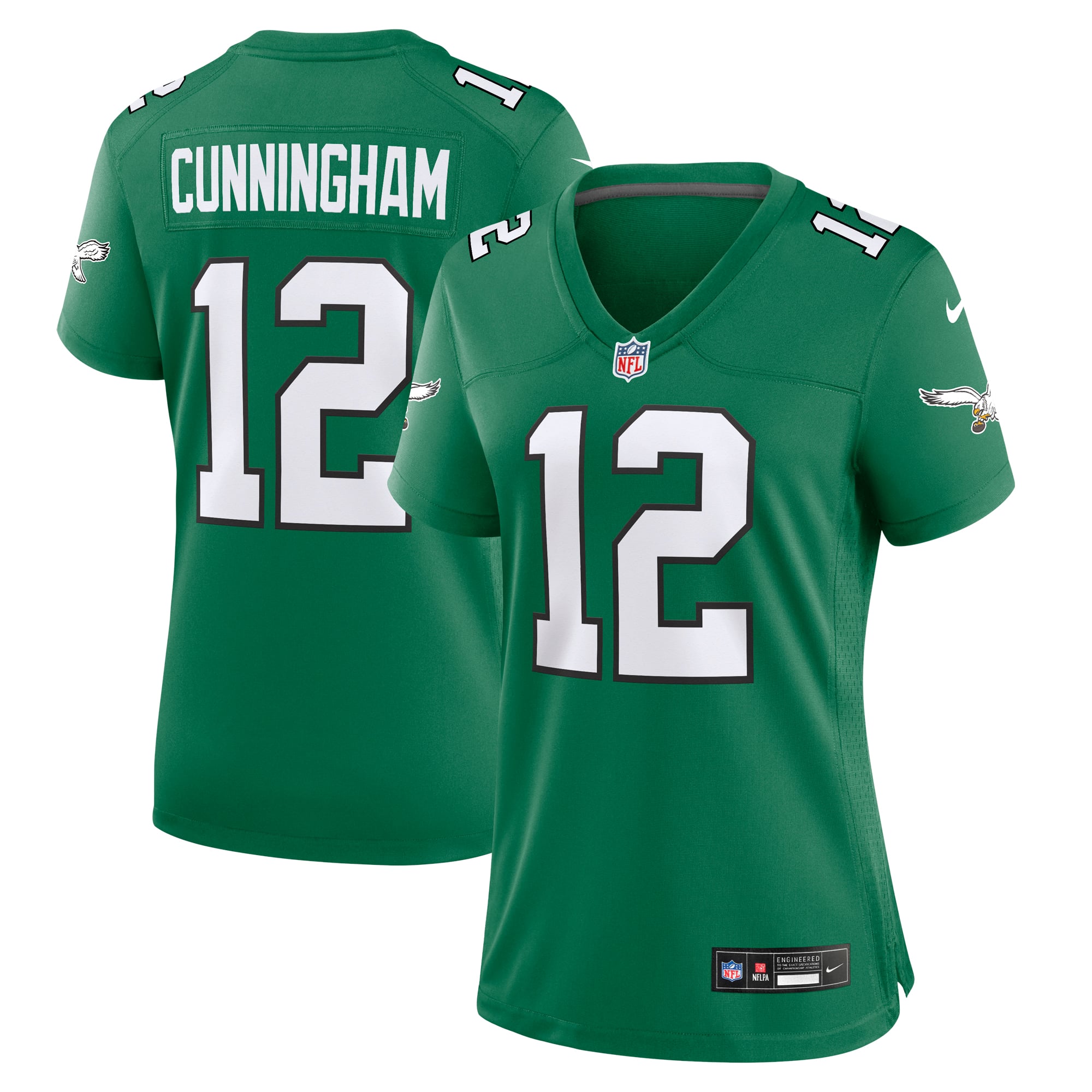 Retired Randall Cunningham Philadelphia Eagles Player Jersey Green NFL Football Fan Wear