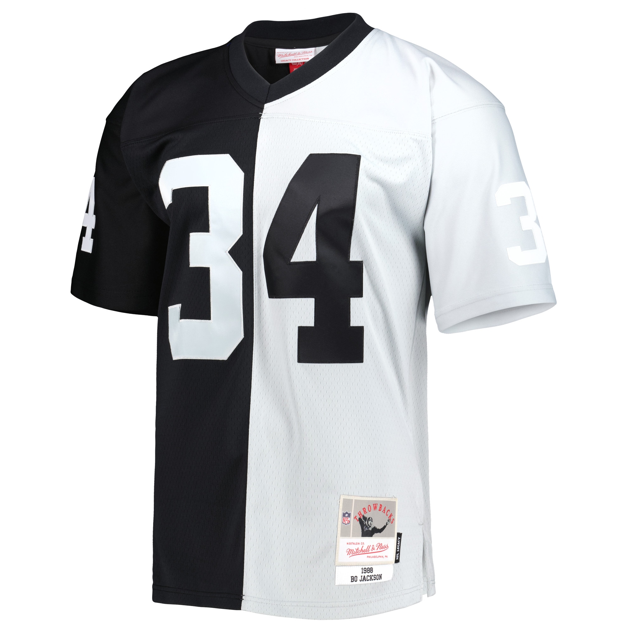 Bo Jackson Split Las Vegas Raiders Replica Jersey Black NFL Football Fan Wear Bo Jackson Split
