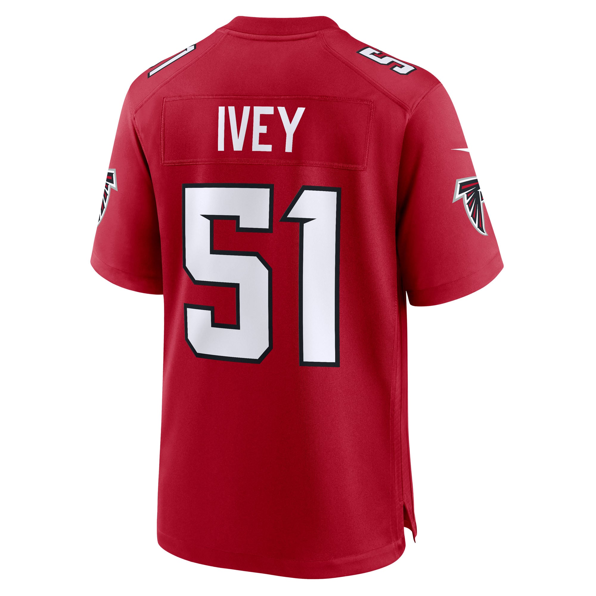 Jared Ivey Atlanta Falcons Game Jersey Red NFL Football Fan Wear