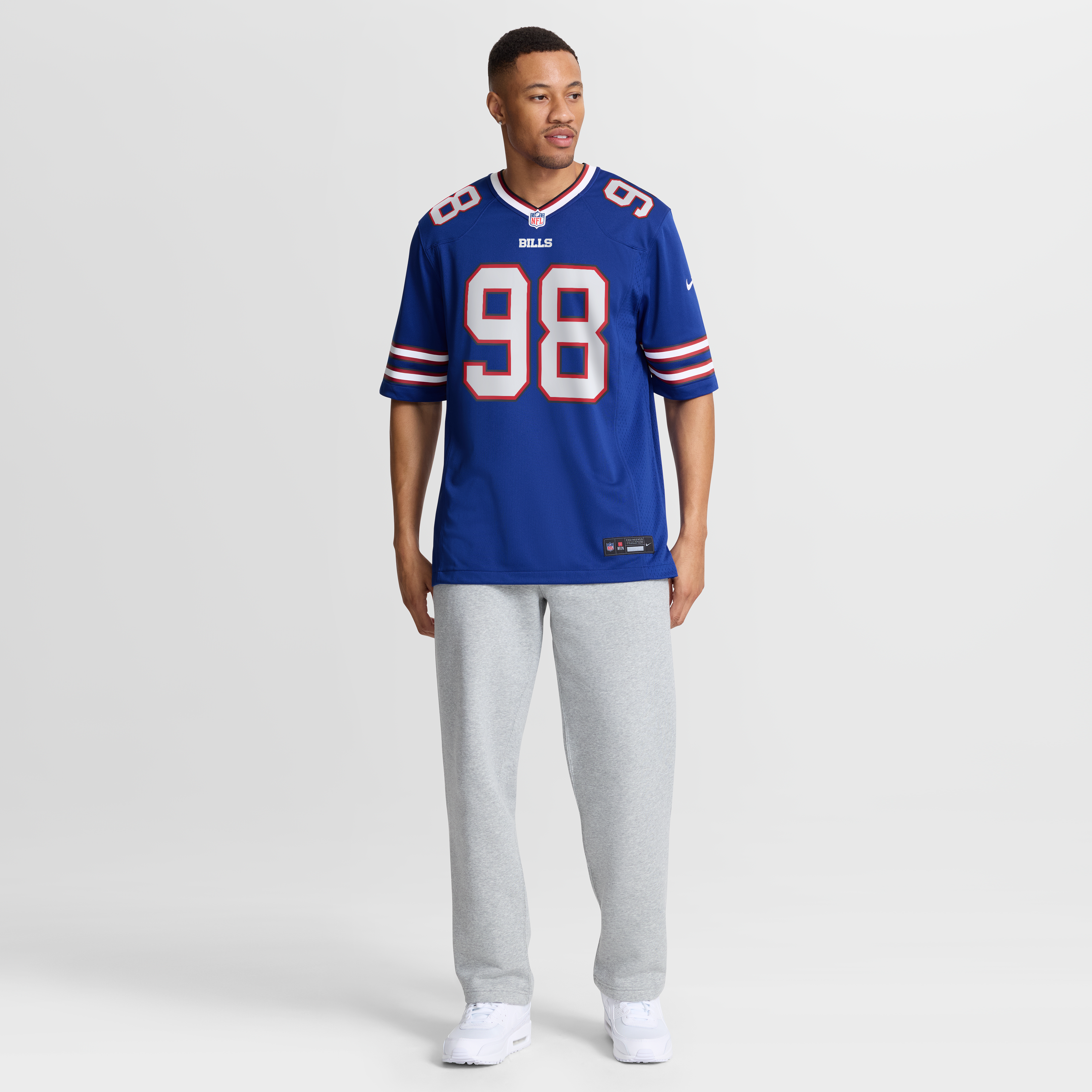TJ Sanders Buffalo Bills Game Jersey Royal NFL Football Fan Wear TJ Sanders
