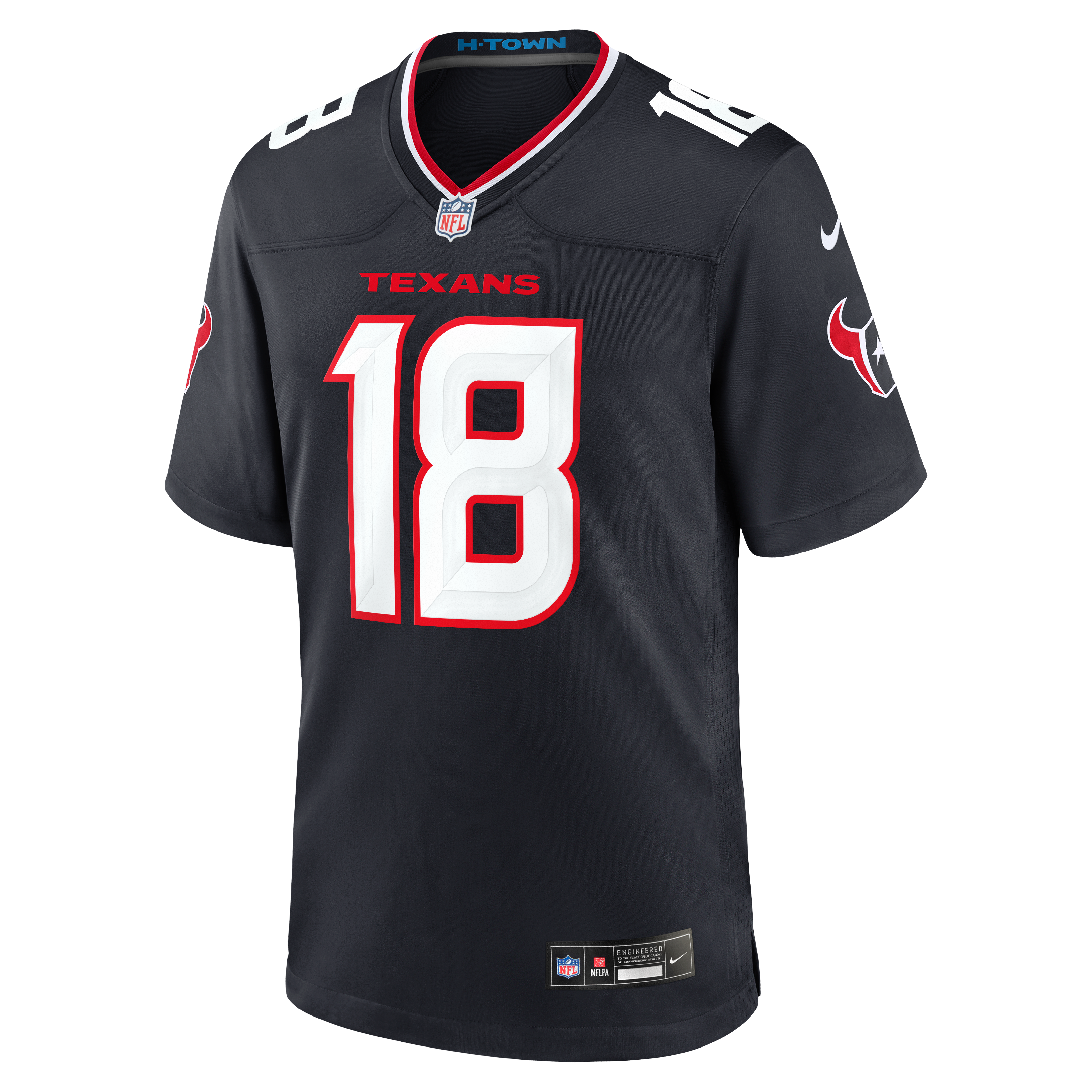 Graham Mertz Houston Texans Game Jersey Navy NFL Football Fan Wear Graham Mertz