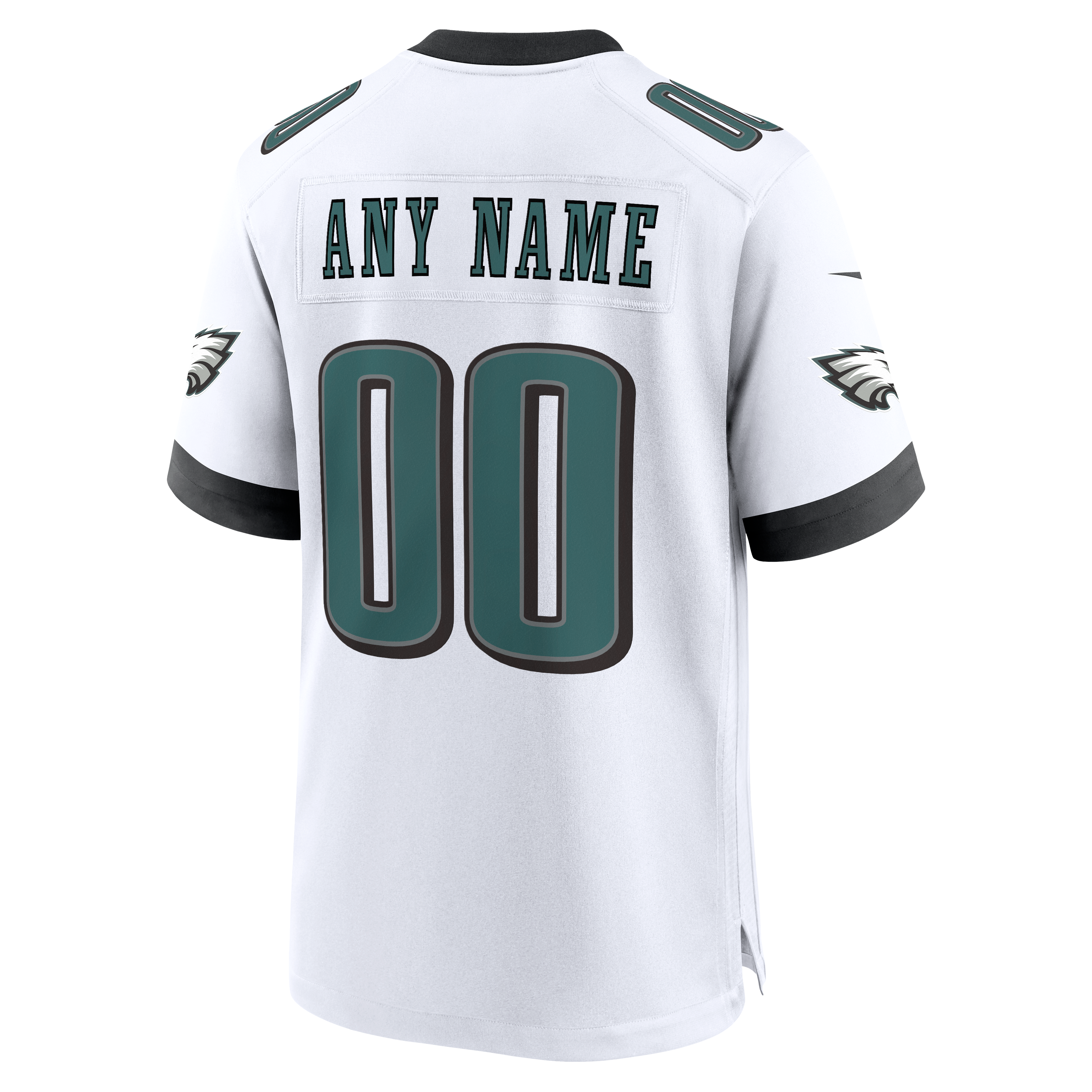 Philadelphia Eagles Game Jersey White NFL Football Fan Wear Custom Number