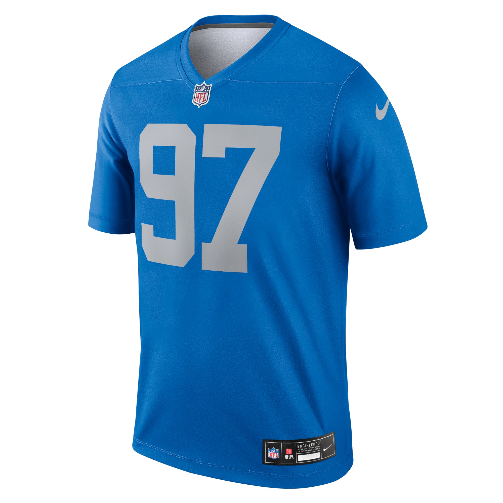 Aidan Hutchinson Performance Detroit Lions Player Jersey Blue NFL Football Fan Wear Aidan Hutchinson Performance