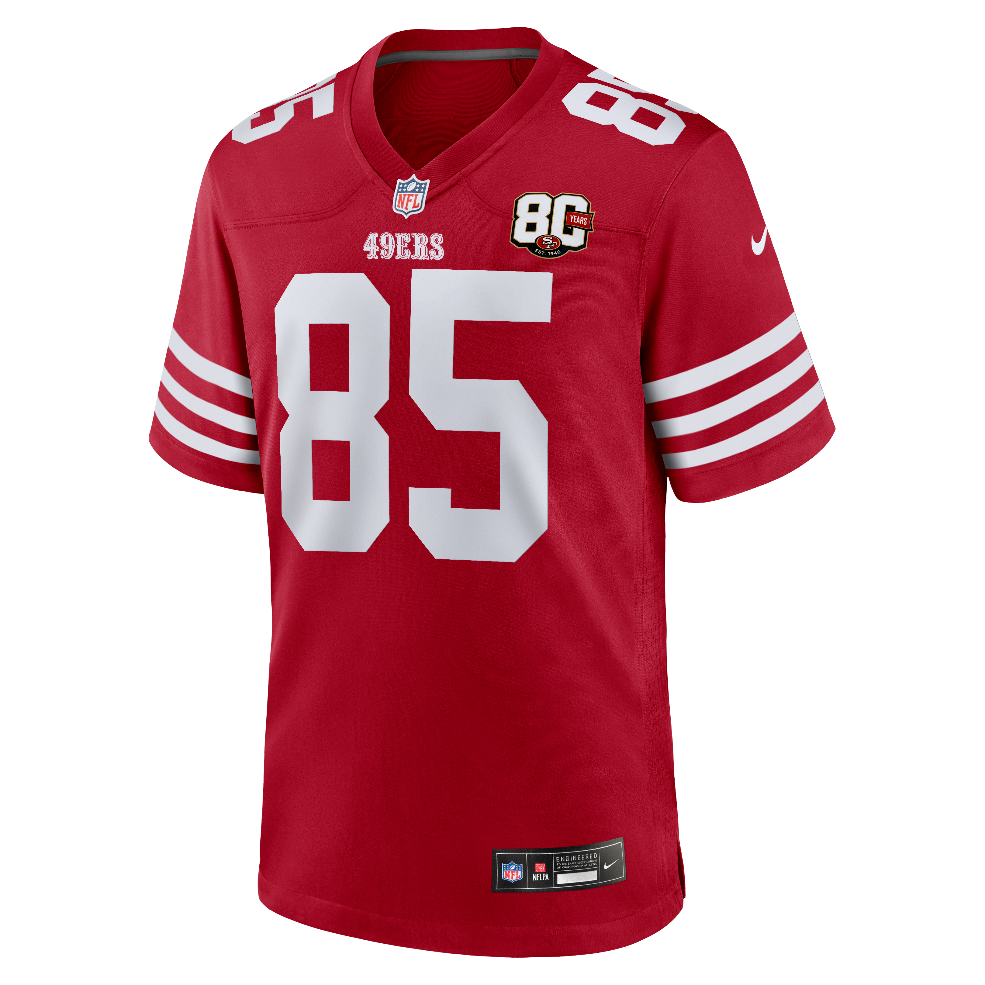 George Kittle San Francisco 49ers Game Jersey Scarlet NFL Football Fan Wear