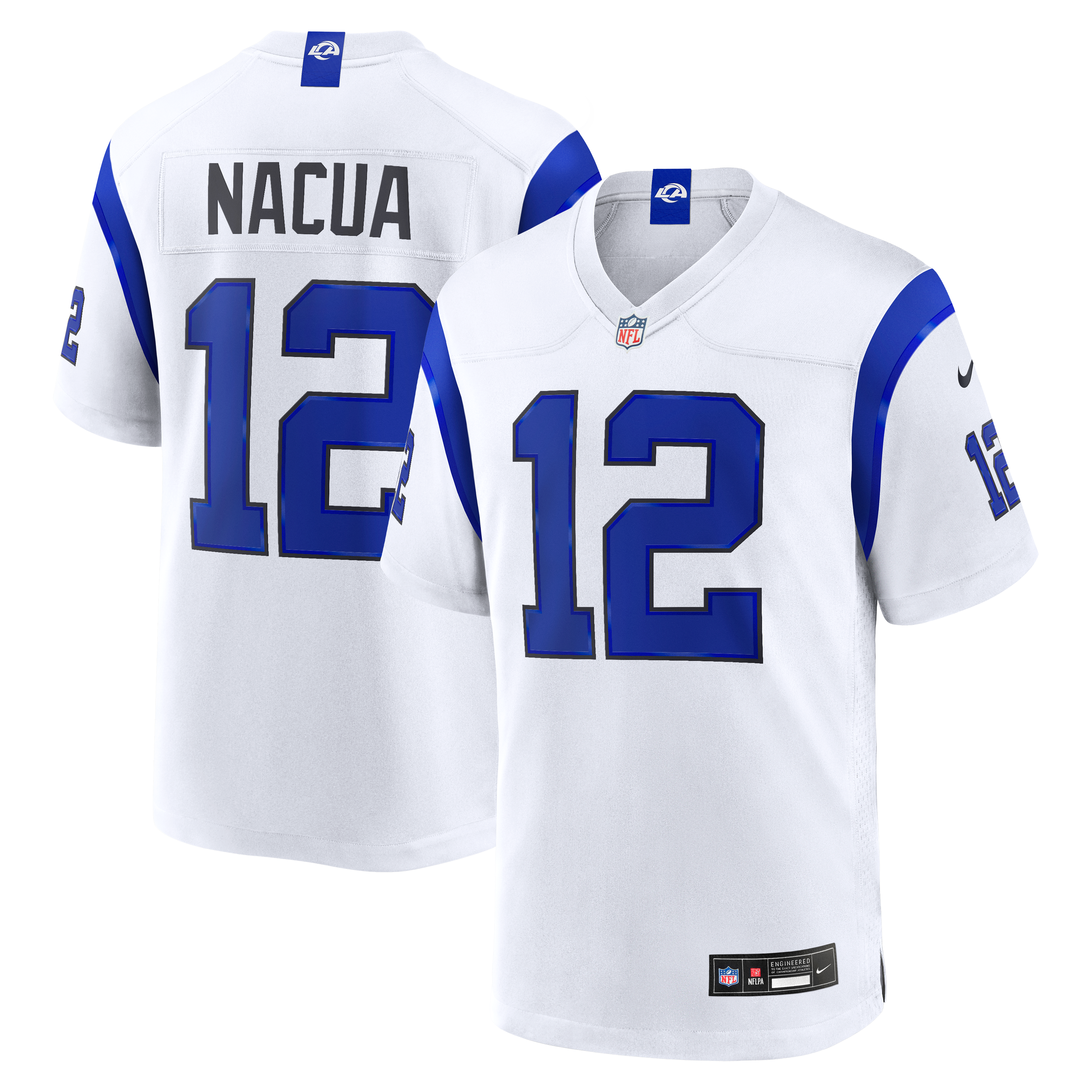 Puka Nacua Fearsome Los Angeles Rams Game Jersey White NFL Football Fan Wear Puka Nacua Fearsome