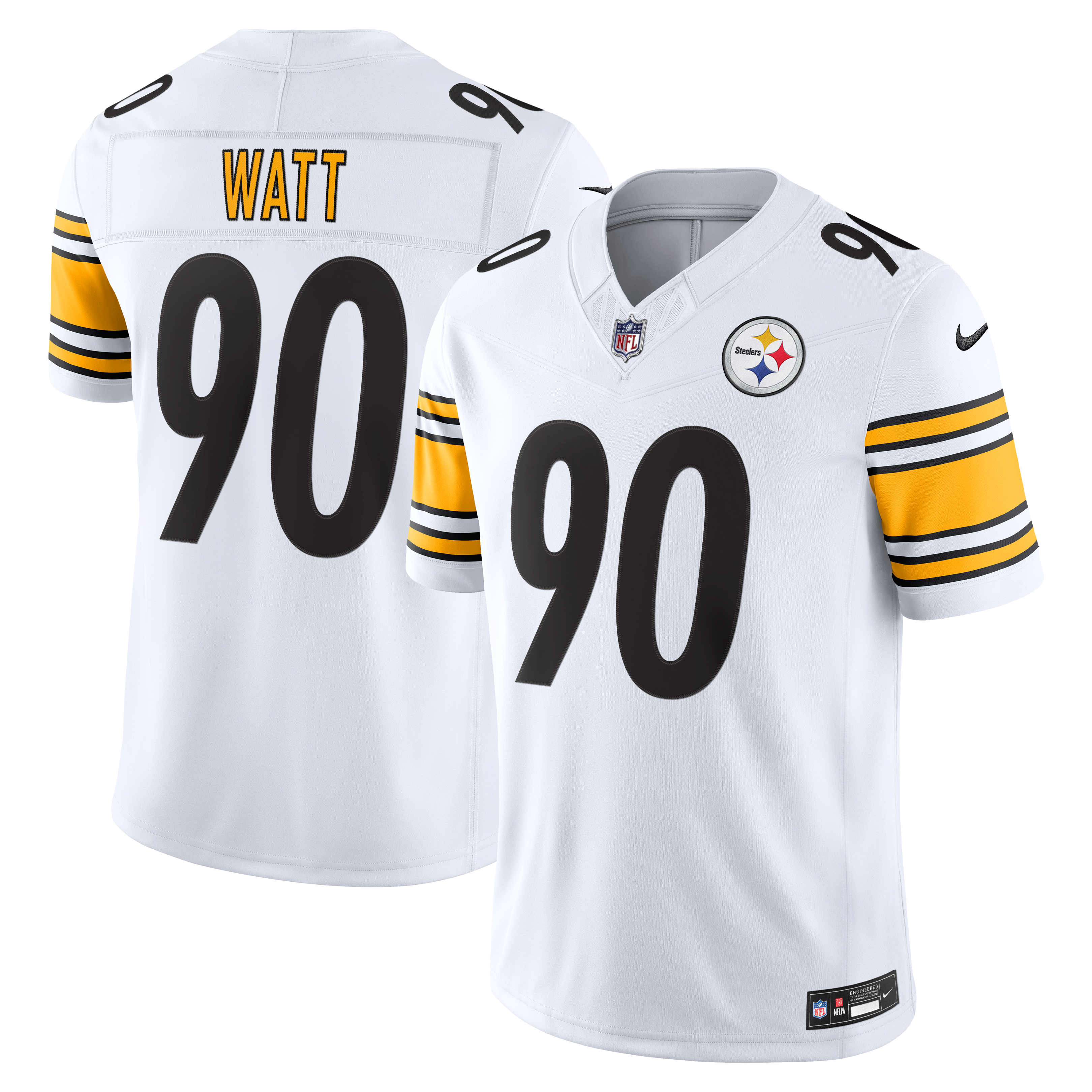 TJ Watt Pittsburgh Steelers Limited Jersey No.90 White NFL Football Fan Wear TJ Watt