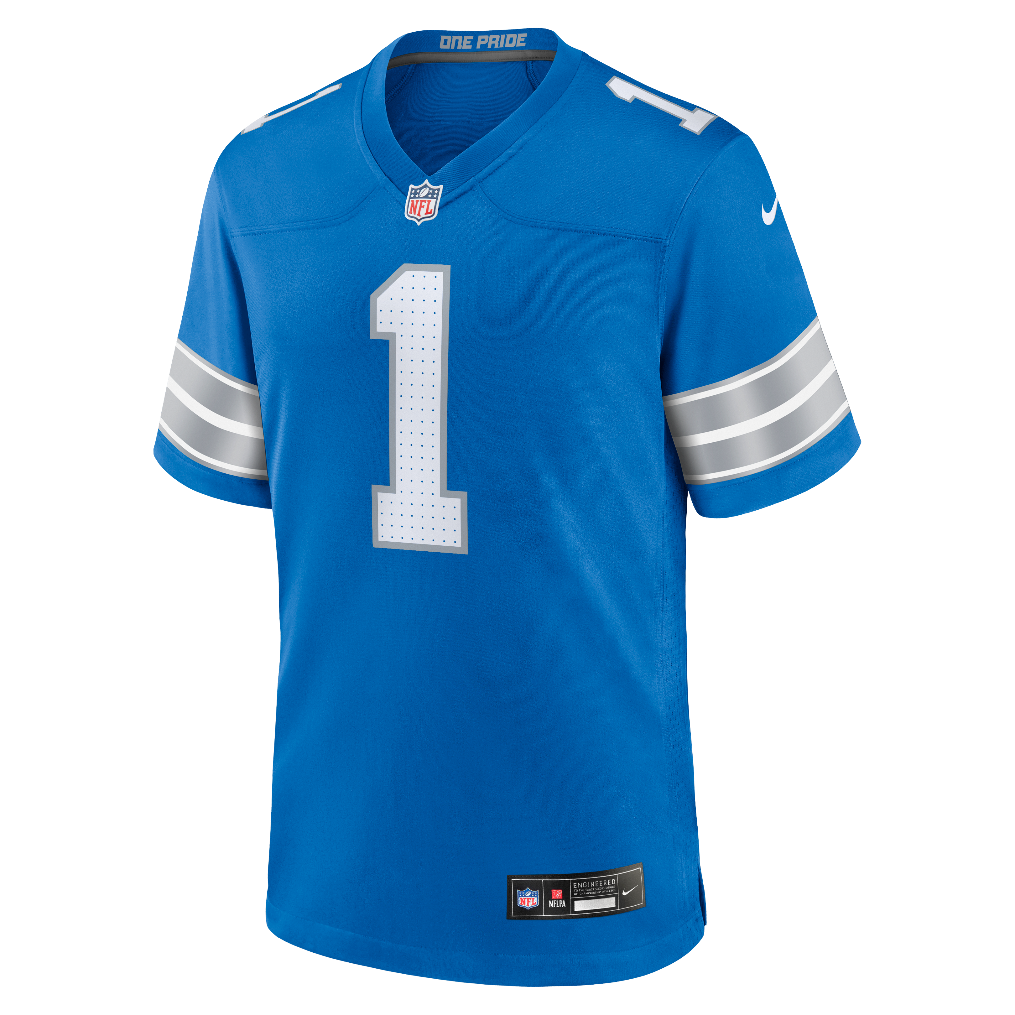 Detroit Lions Game Jersey No.1 Blue NFL Football Fan Wear