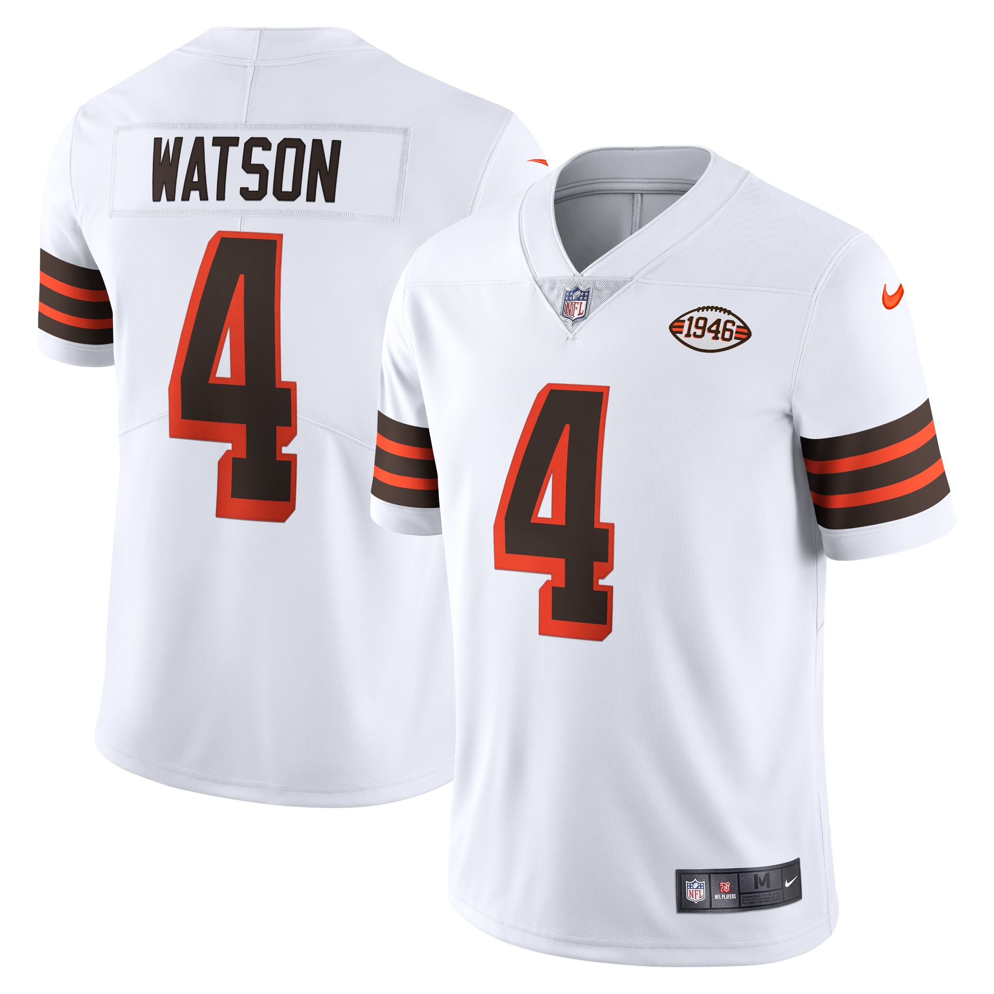 Deshaun Watson Cleveland Browns Alternate Jersey White NFL Football Fan Wear Deshaun Watson