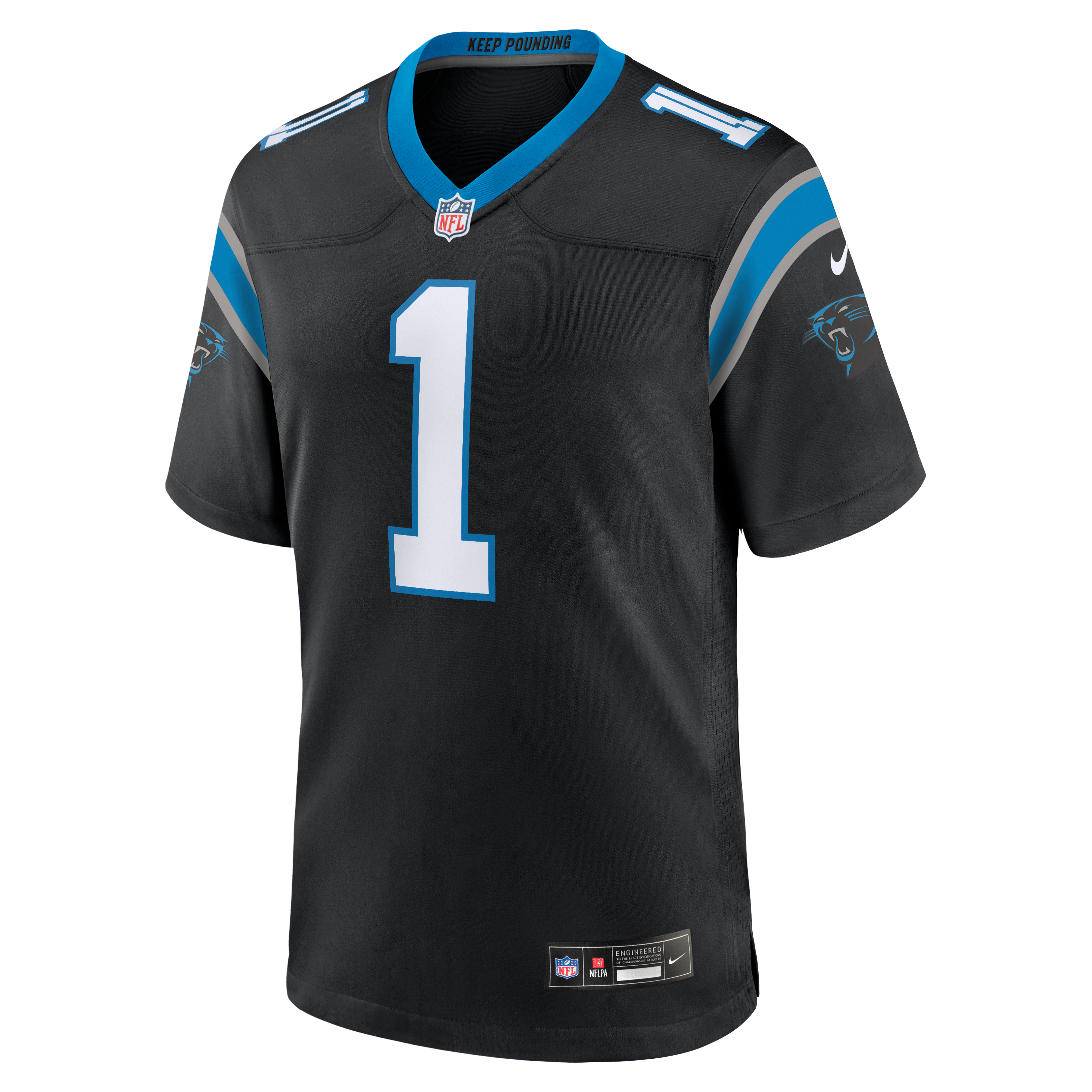 Cam Newton Retired Carolina Panthers Game Jersey Black NFL Football Fan Wear