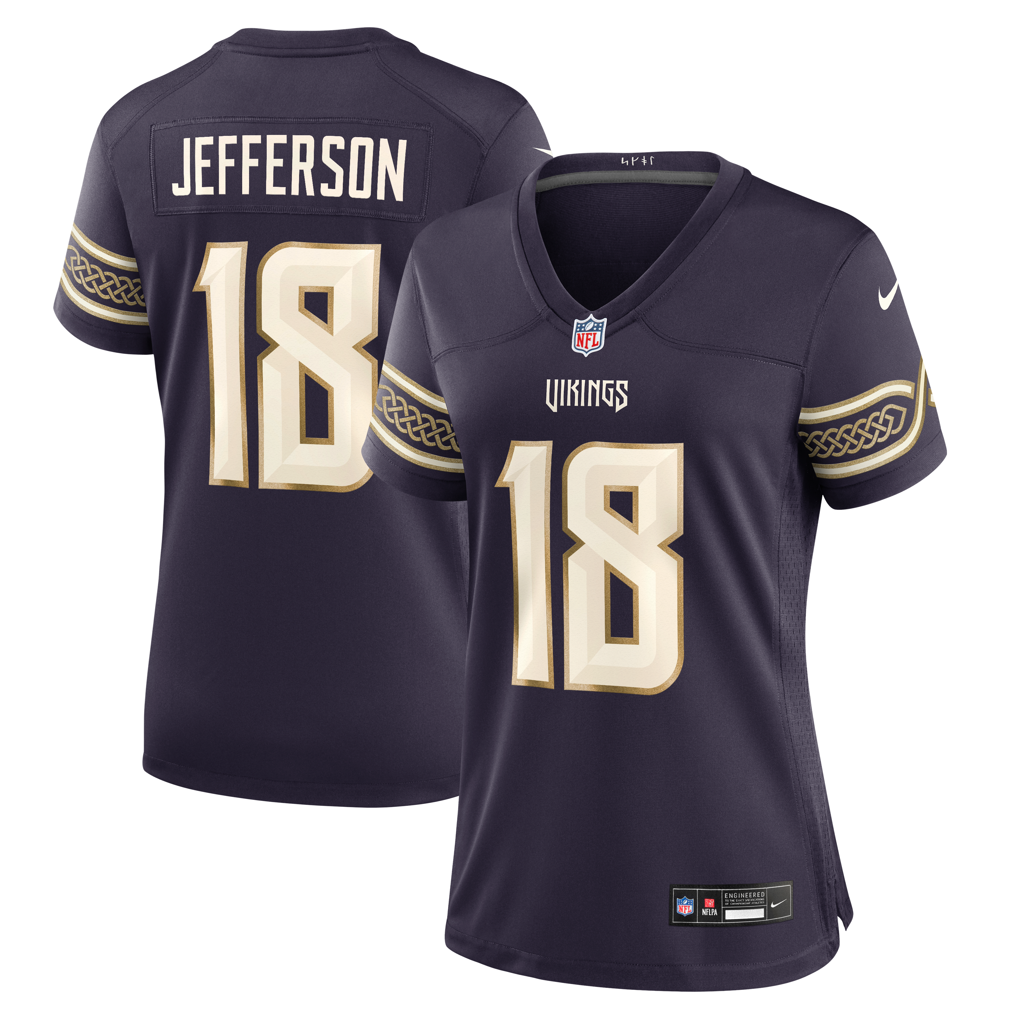 Justin Jefferson Minnesota Vikings Player Jersey Purple NFL Football Fan Wear Justin Jefferson