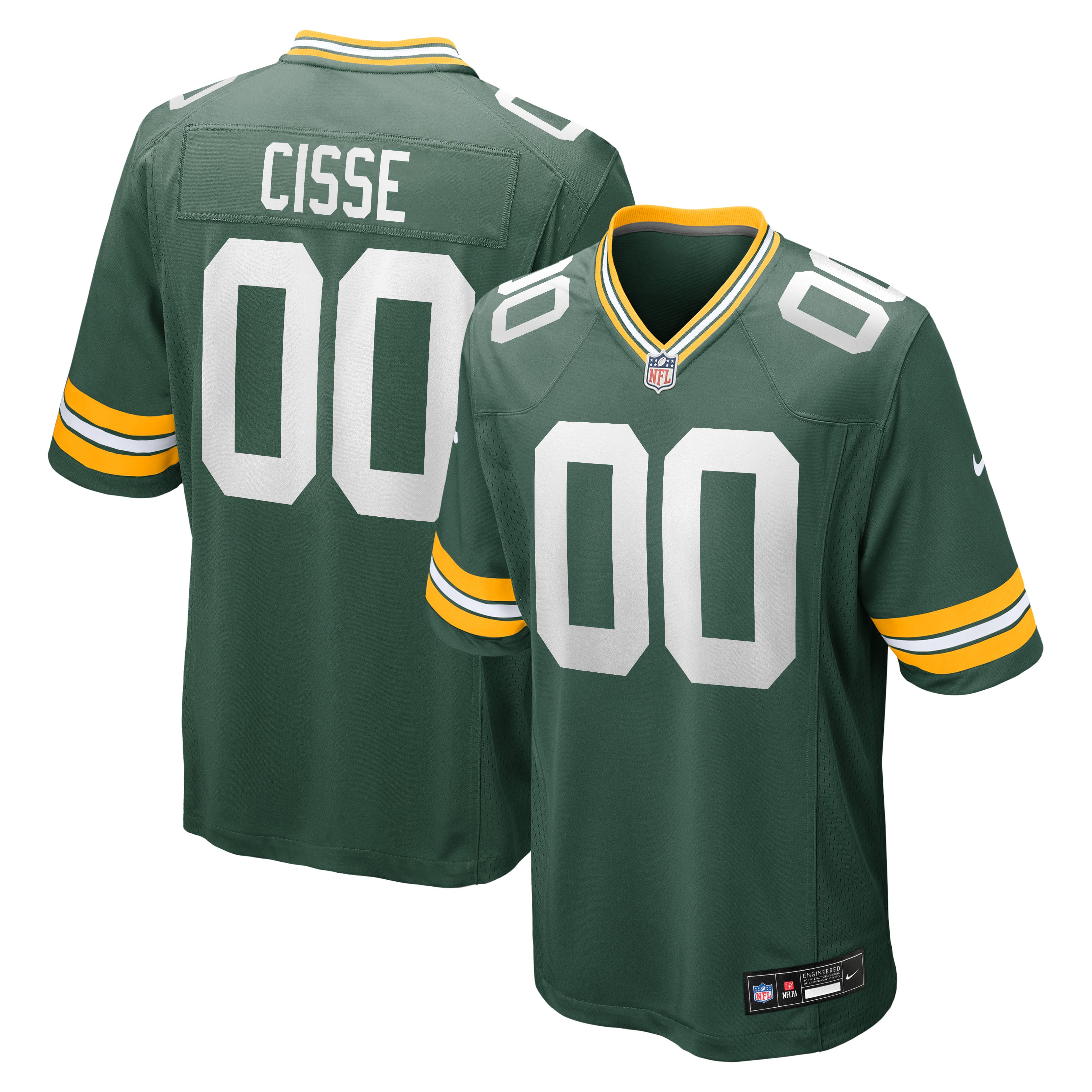 Brandon Cisse Green Bay Packers Game Jersey Green NFL Football Fan Wear Brandon Cisse