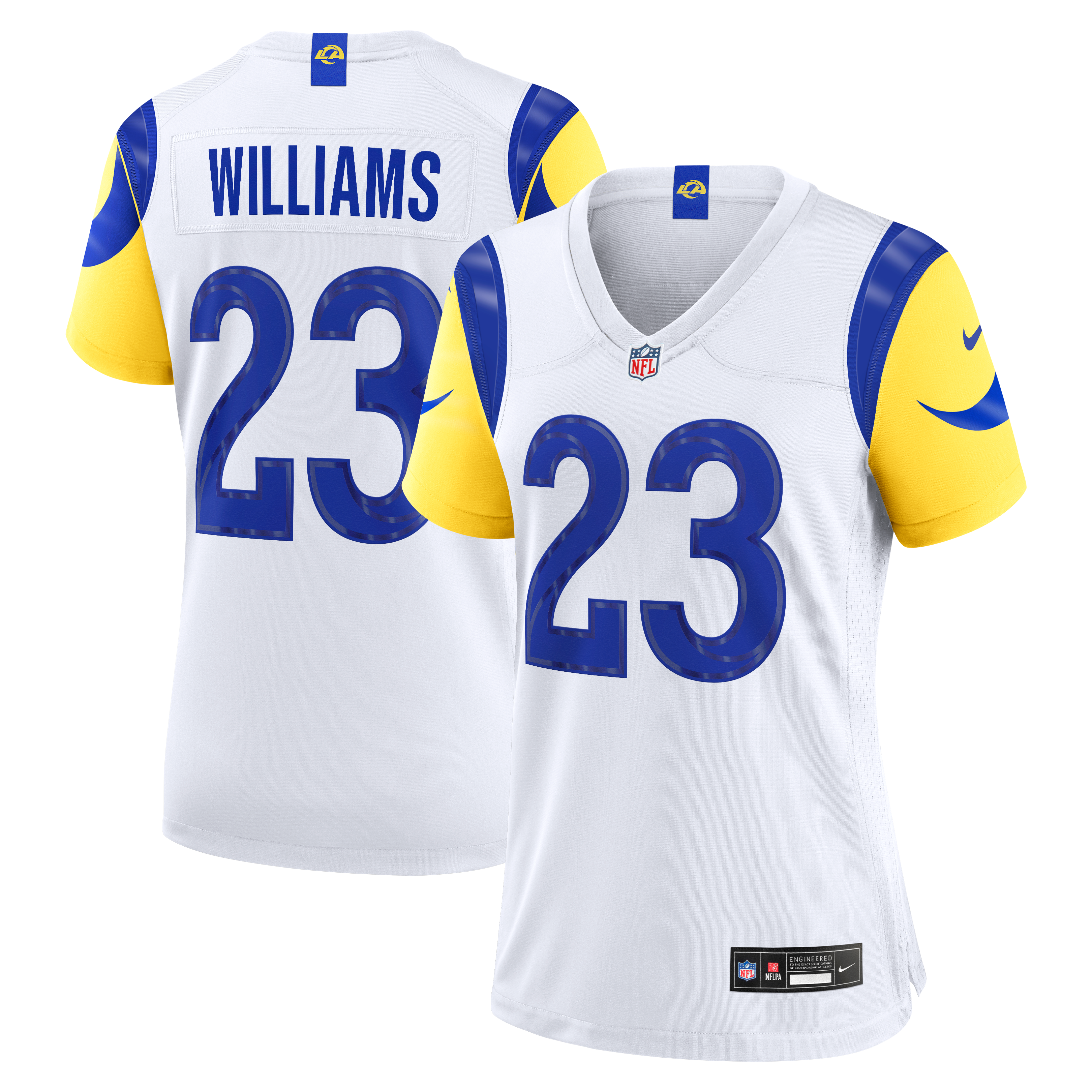 Kyren Williams Los Angeles Rams Game Jersey White NFL Football Fan Wear