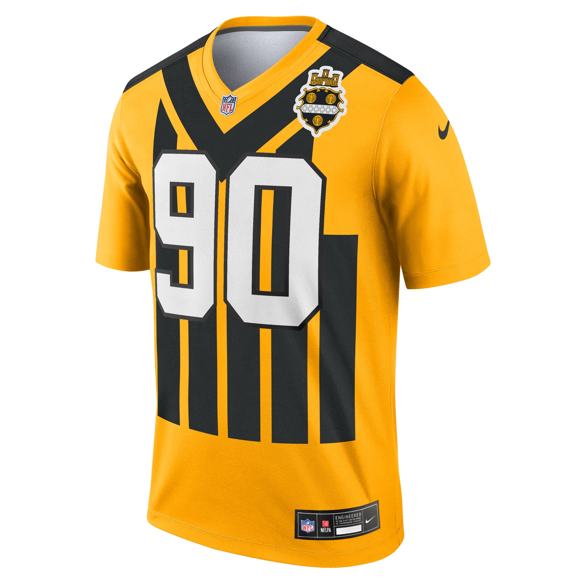 TJ Watt Performance Pittsburgh Steelers Alternate Jersey Gold NFL Football Fan Wear TJ Watt Performance