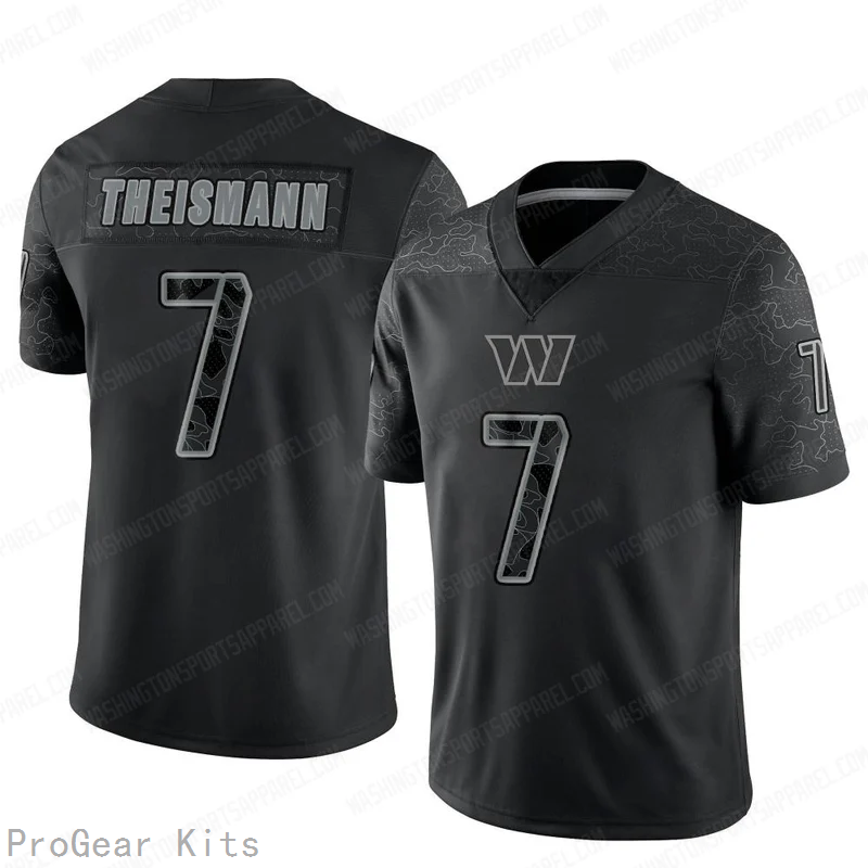 Joe Theismann Washington Commanders Jersey No.7 Reflective NFL Football Fan Wear