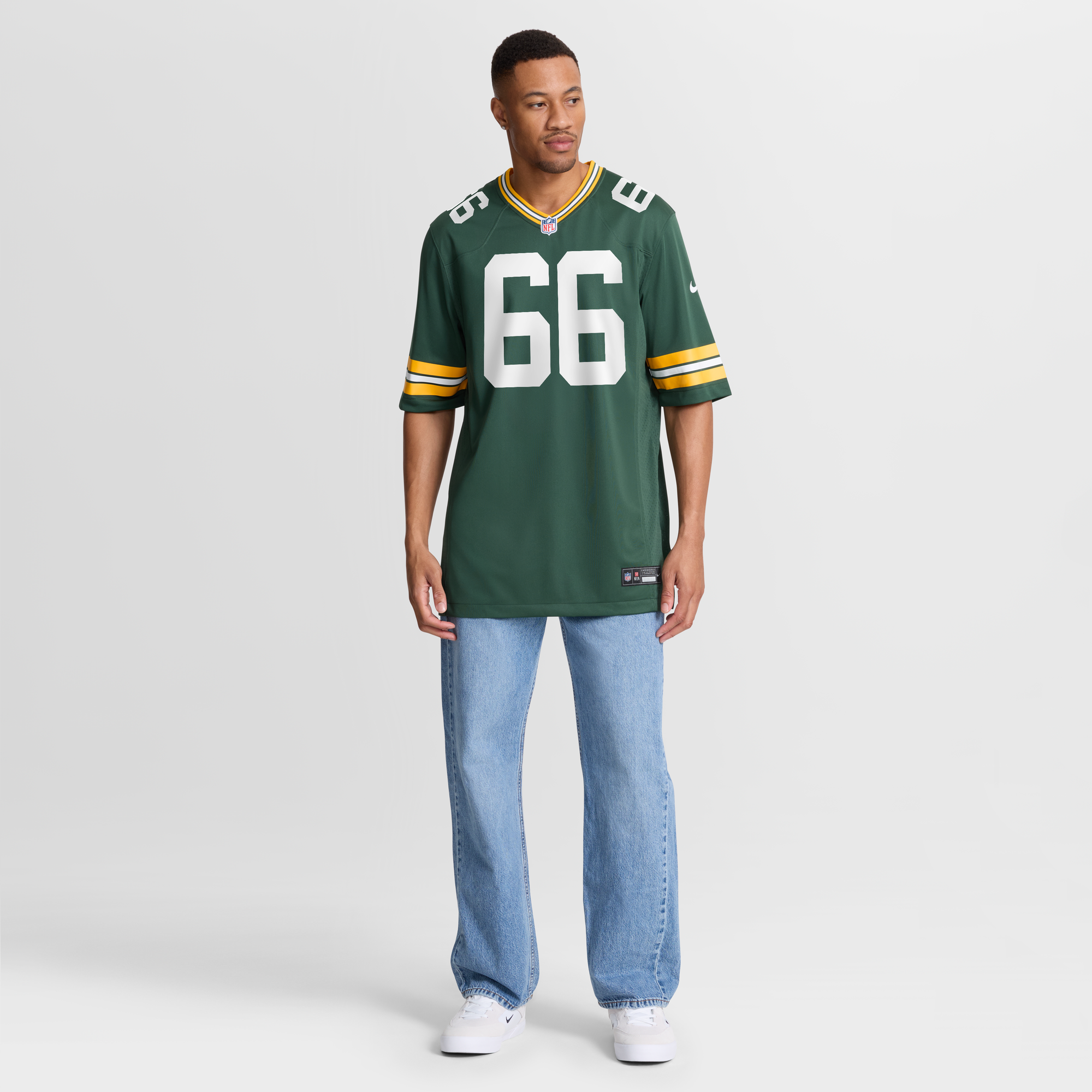 Retired Ray Nitschke Green Bay Packers Player Jersey Green NFL Football Fan Wear